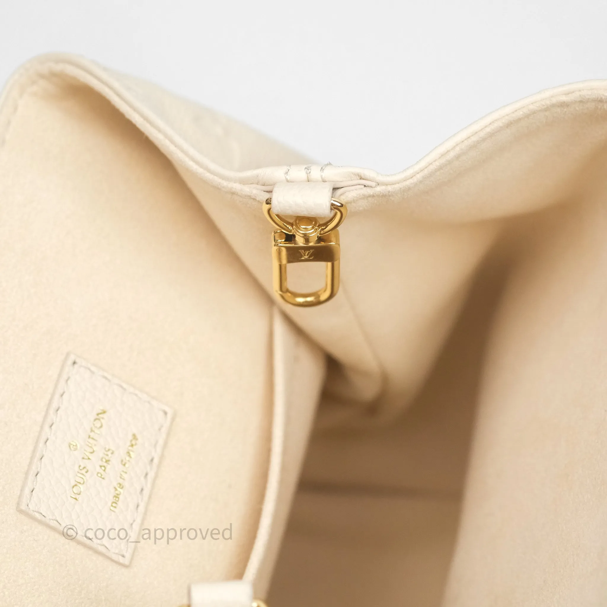 Louis Vuitton Backup Cream Monogram Empreinte Leather