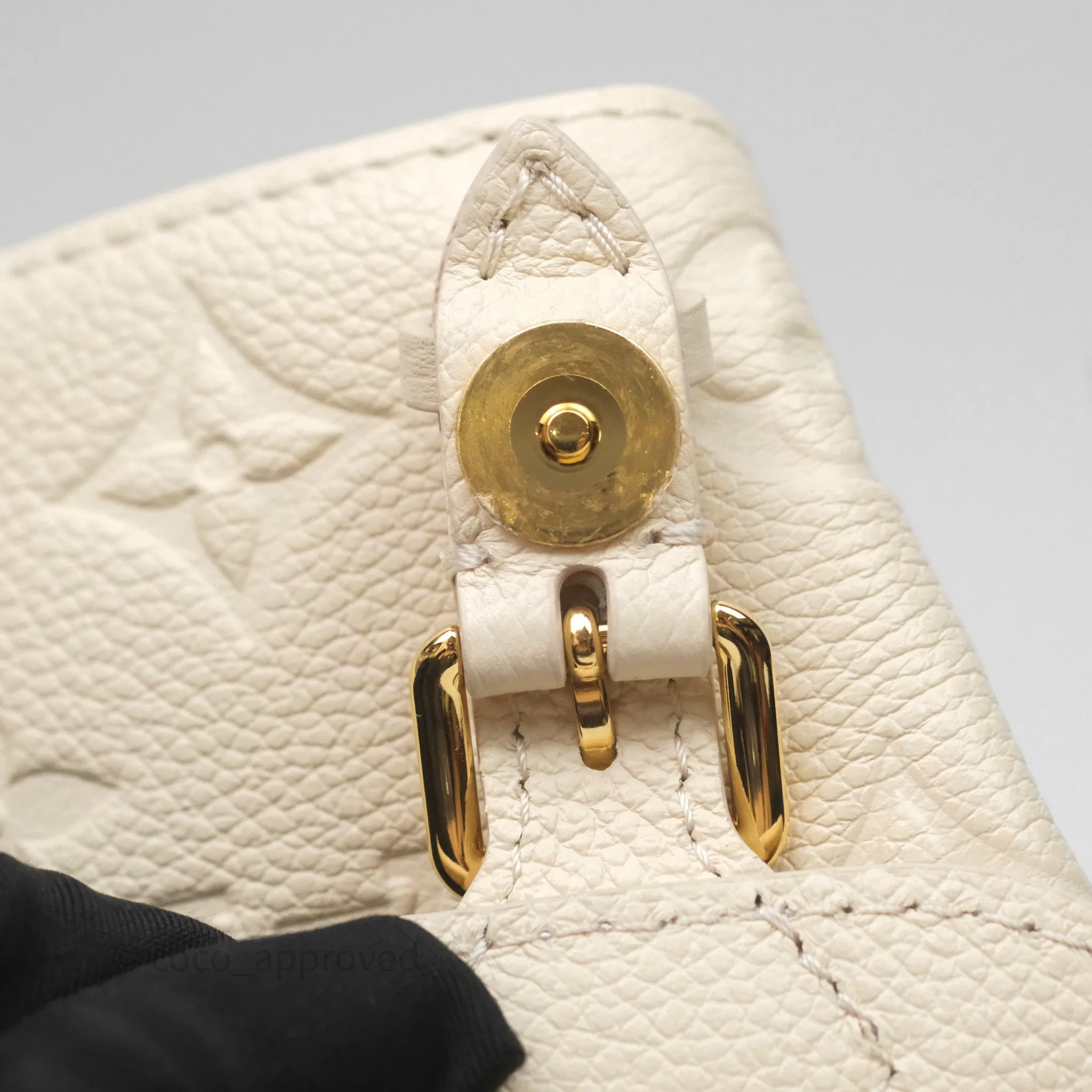 Louis Vuitton Backup Cream Monogram Empreinte Leather