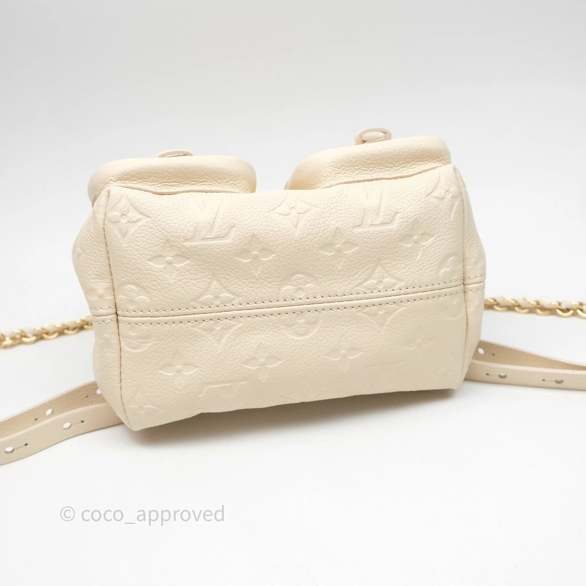 Louis Vuitton Backup Cream Monogram Empreinte Leather