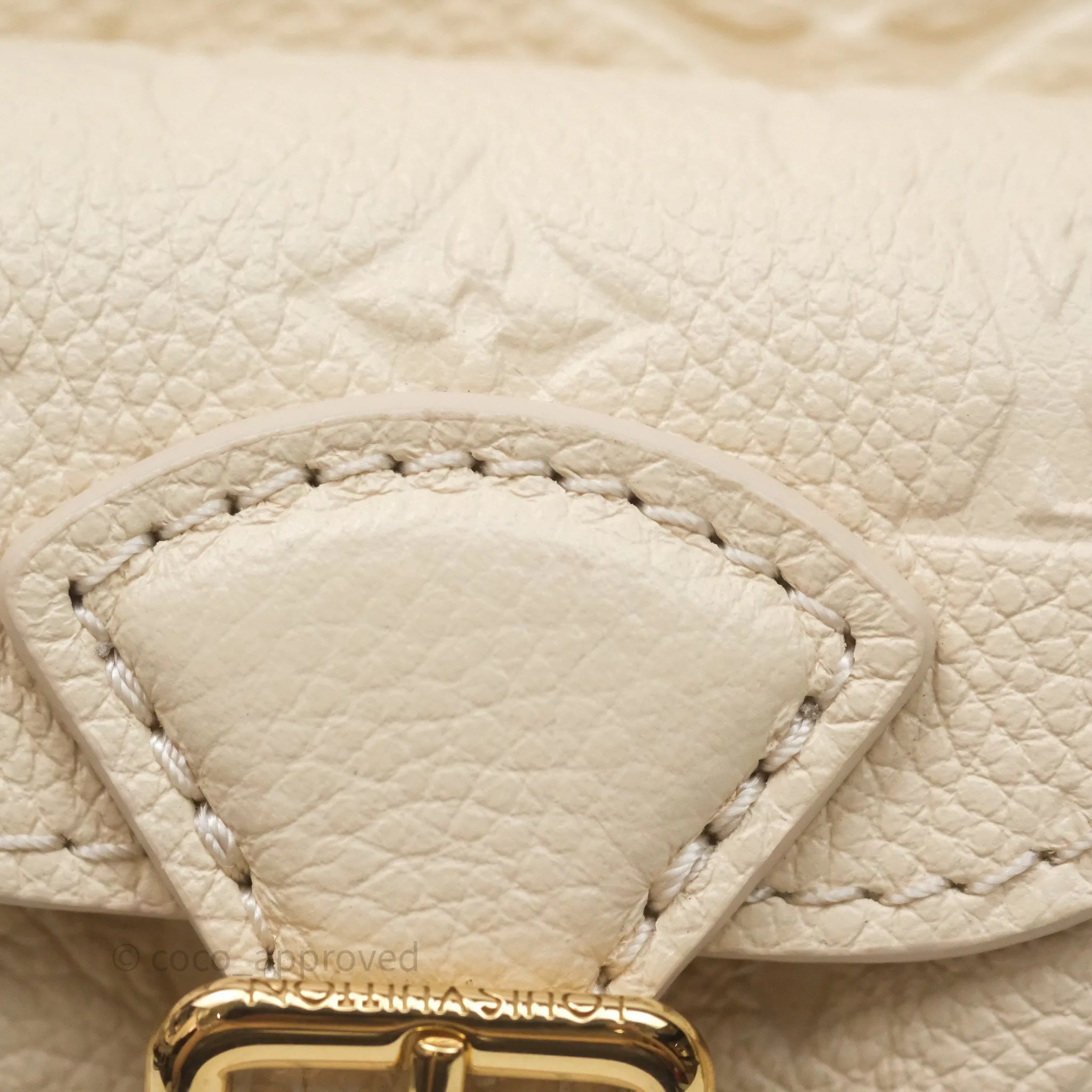Louis Vuitton Backup Cream Monogram Empreinte Leather