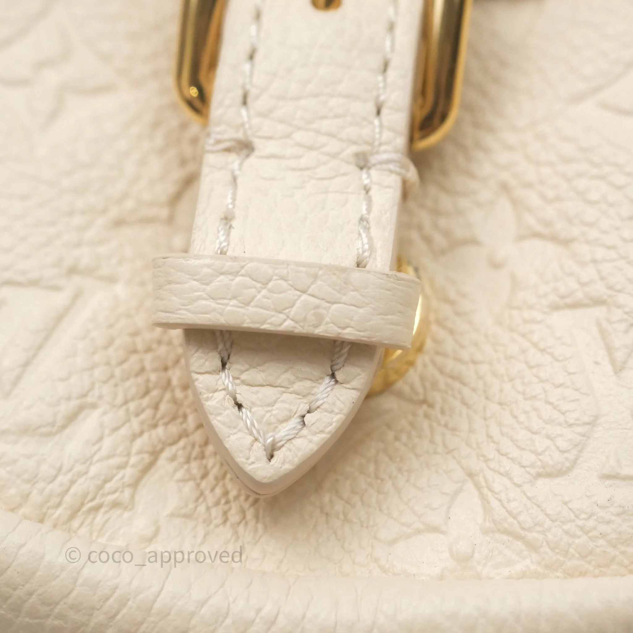 Louis Vuitton Backup Cream Monogram Empreinte Leather