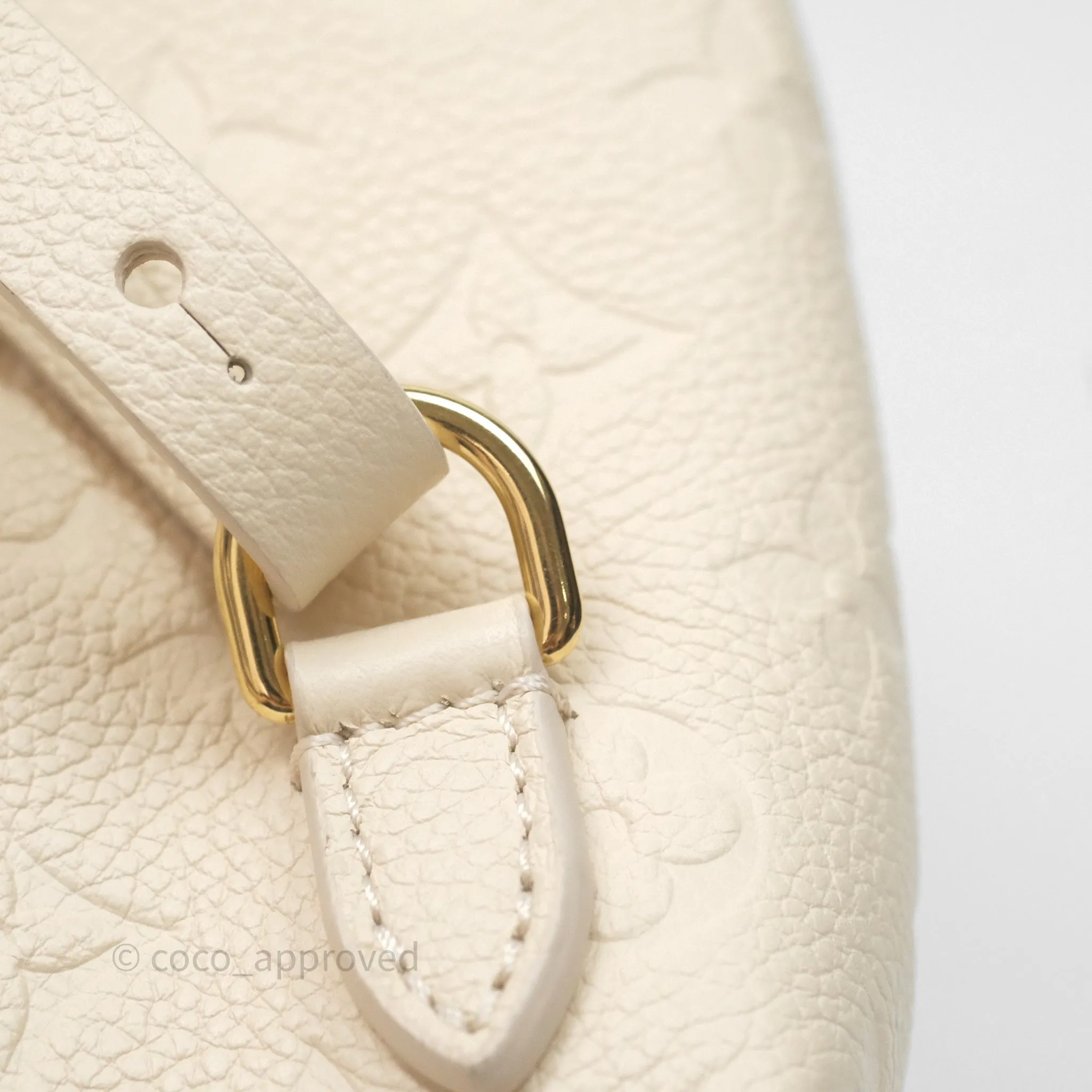 Louis Vuitton Backup Cream Monogram Empreinte Leather