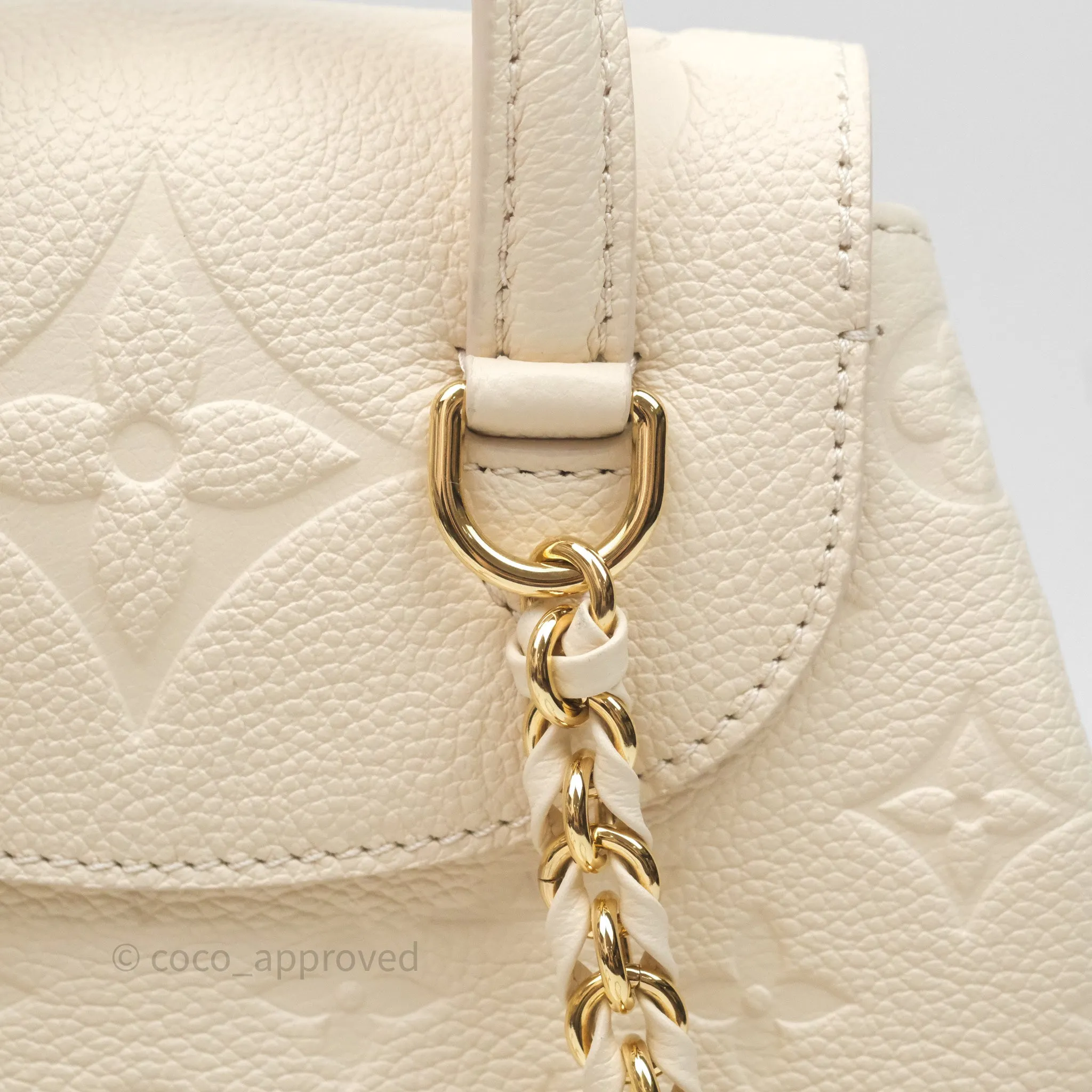 Louis Vuitton Backup Cream Monogram Empreinte Leather