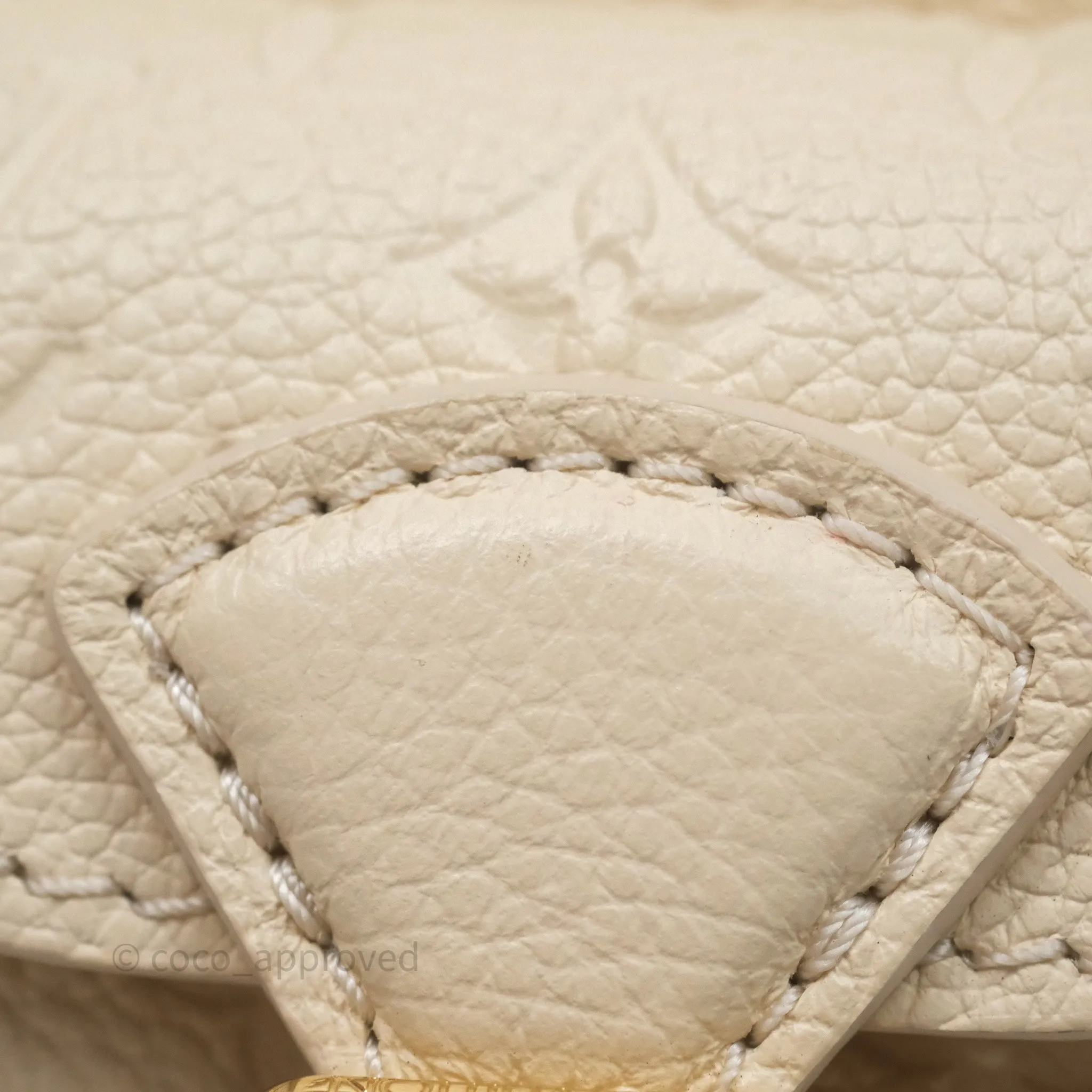 Louis Vuitton Backup Cream Monogram Empreinte Leather