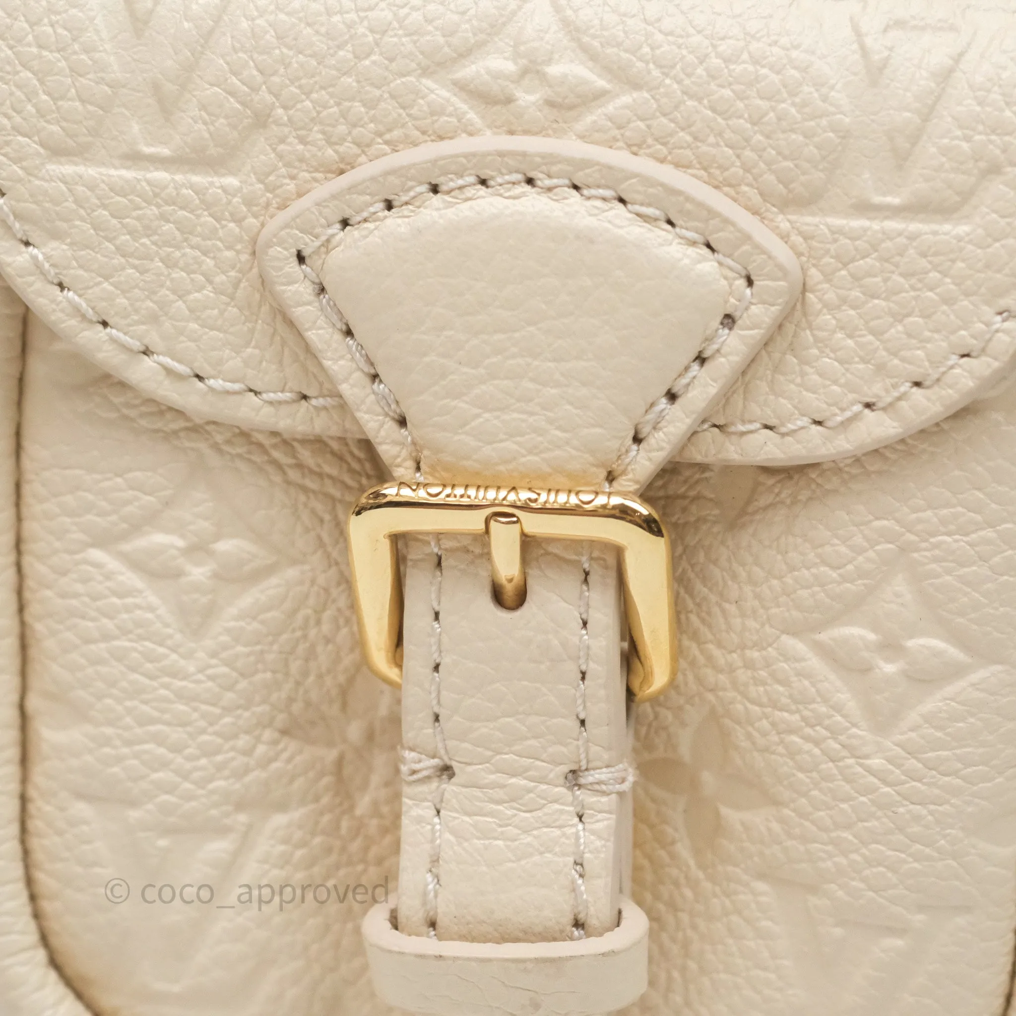 Louis Vuitton Backup Cream Monogram Empreinte Leather