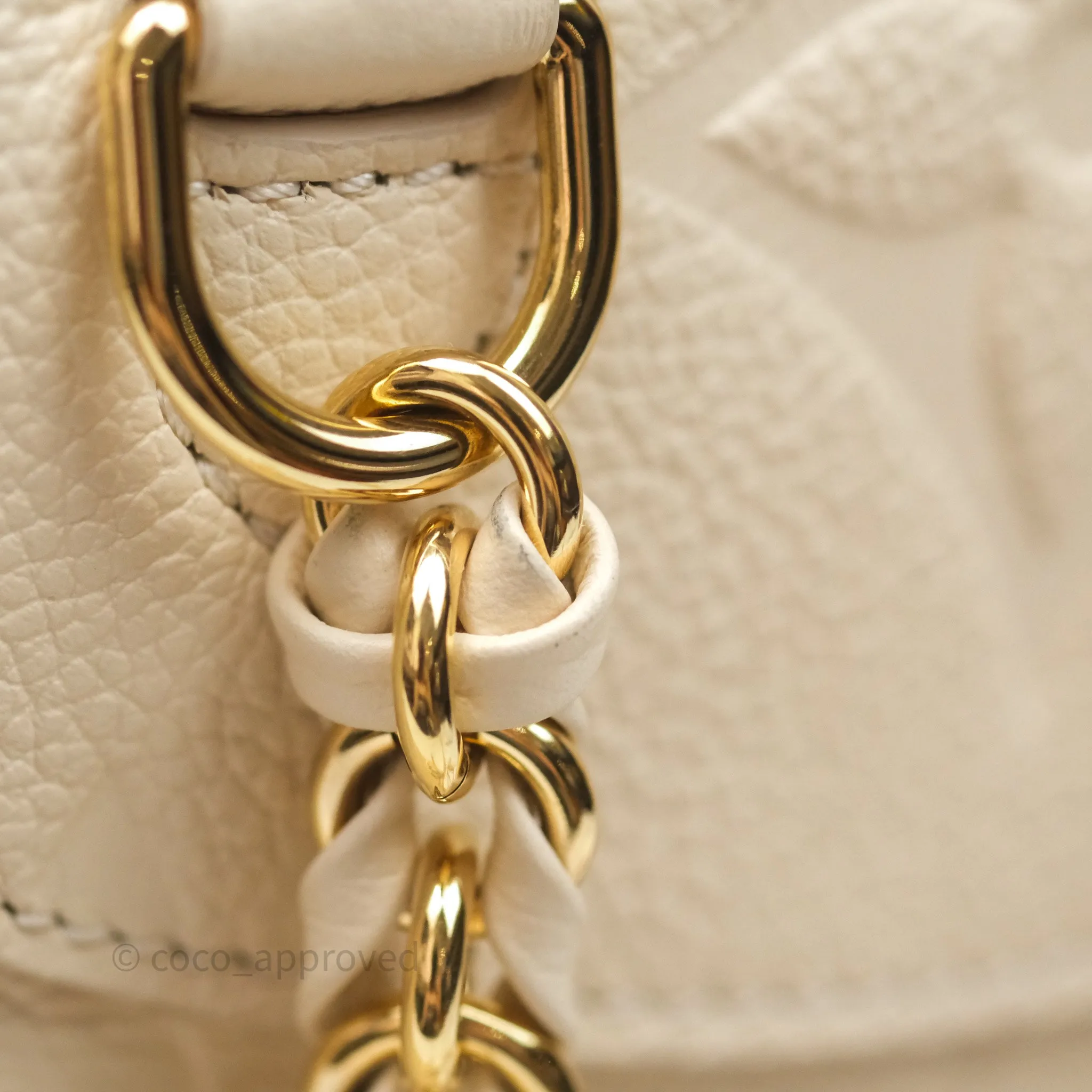 Louis Vuitton Backup Cream Monogram Empreinte Leather
