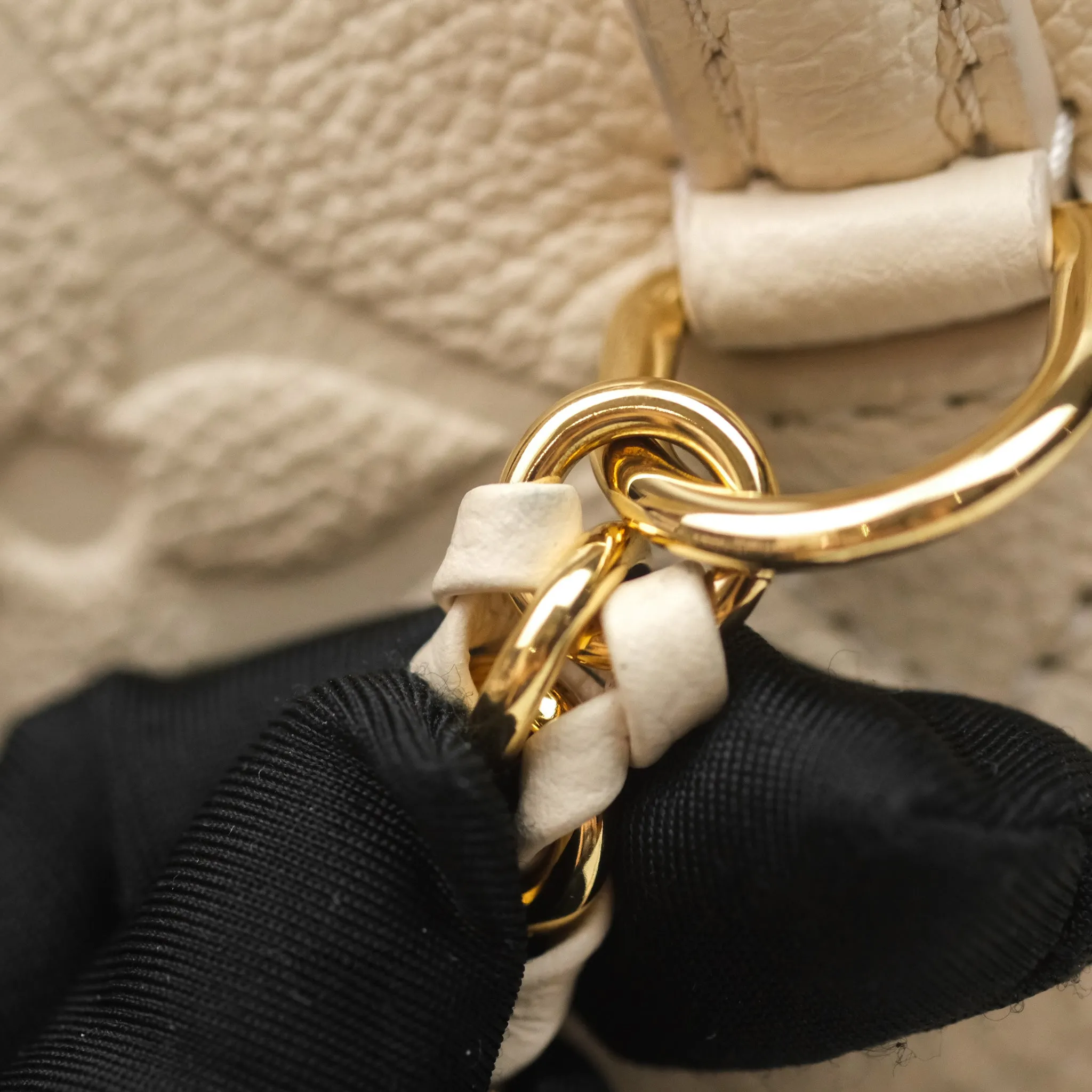 Louis Vuitton Backup Cream Monogram Empreinte Leather
