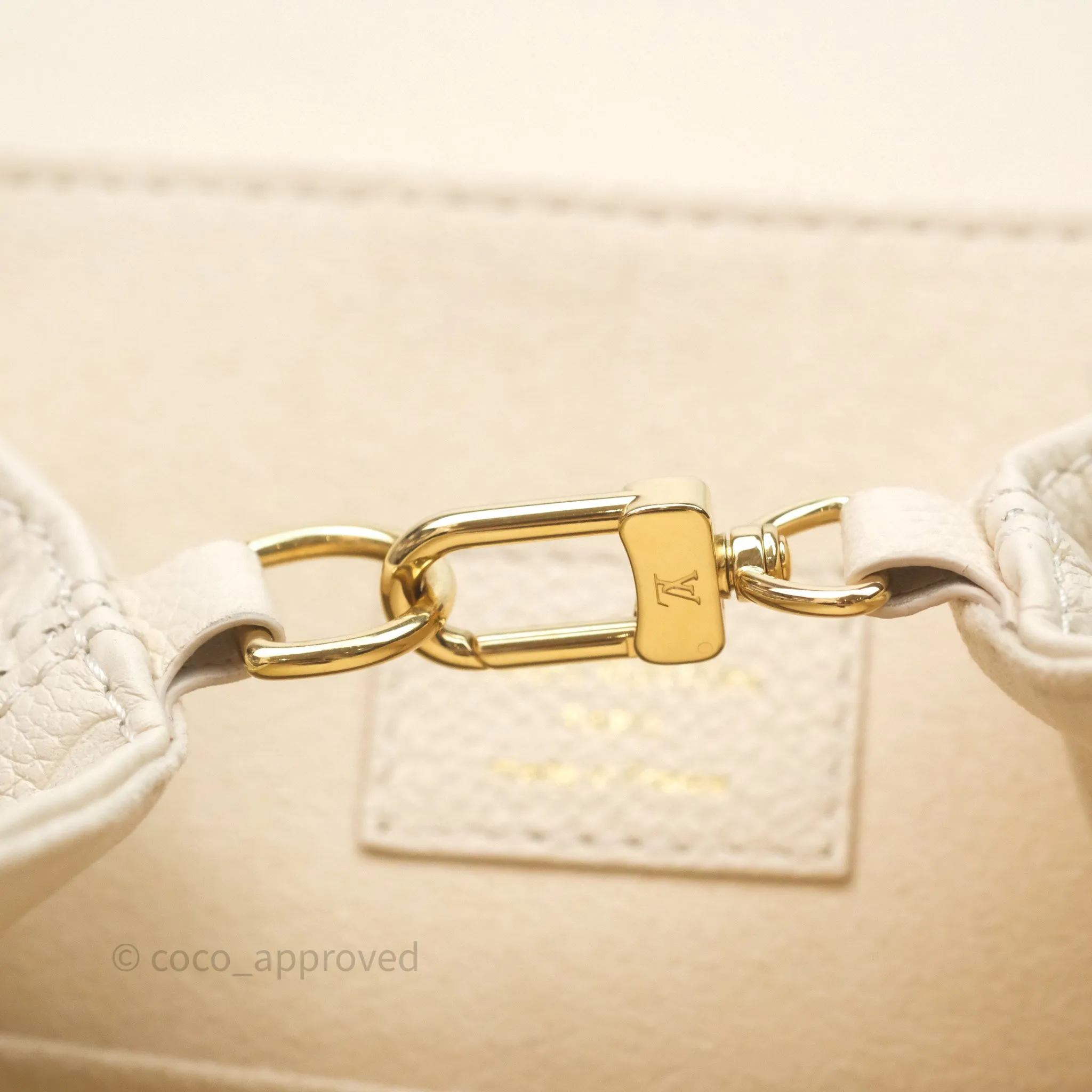 Louis Vuitton Backup Cream Monogram Empreinte Leather