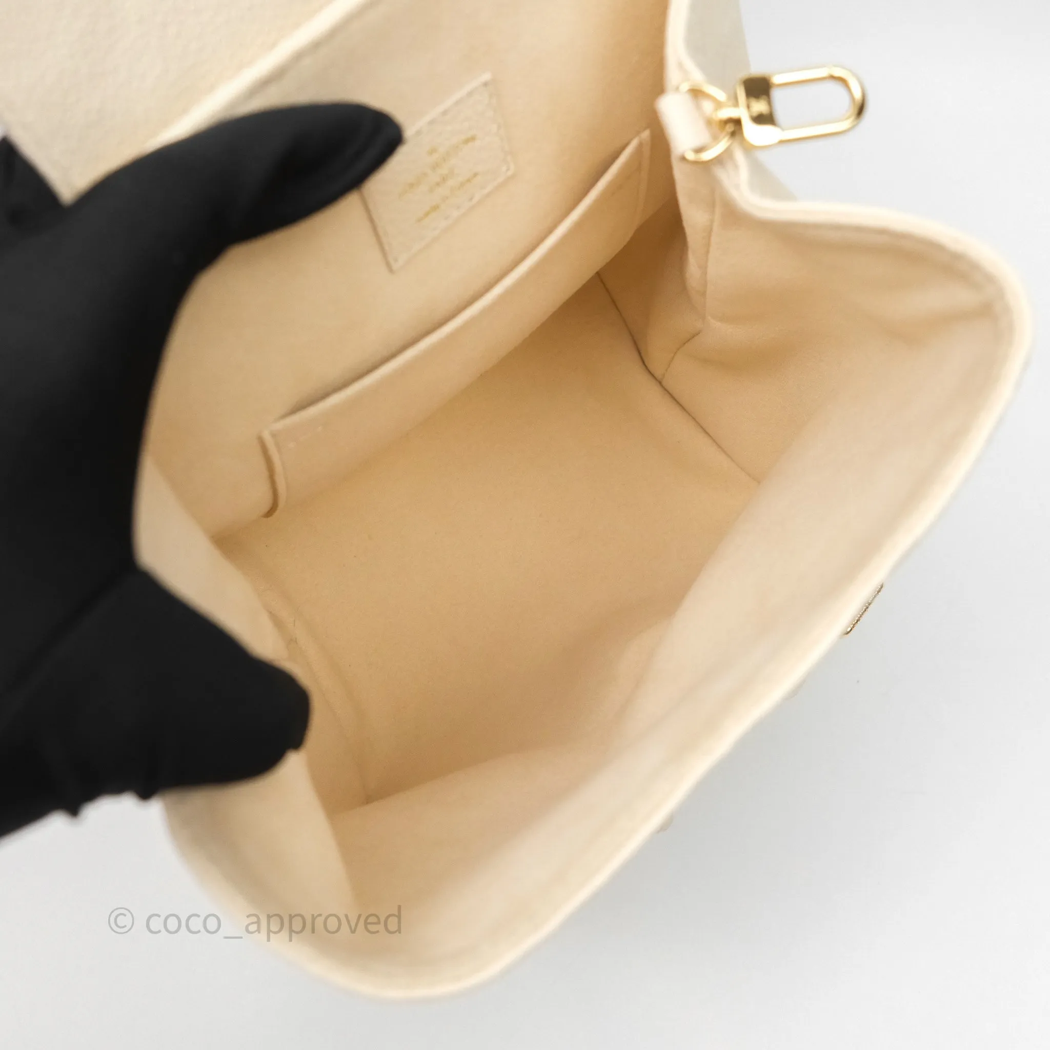 Louis Vuitton Backup Cream Monogram Empreinte Leather