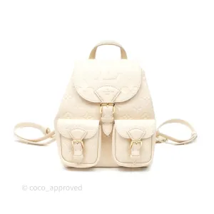 Louis Vuitton Backup Cream Monogram Empreinte Leather