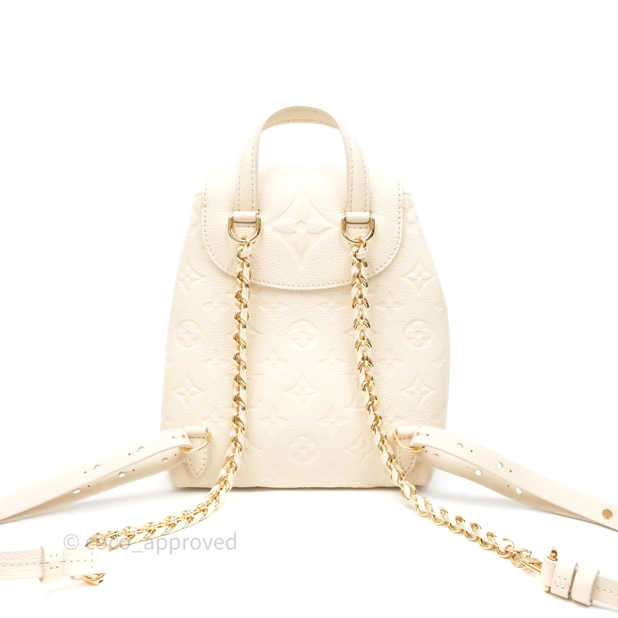 Louis Vuitton Backup Cream Monogram Empreinte Leather
