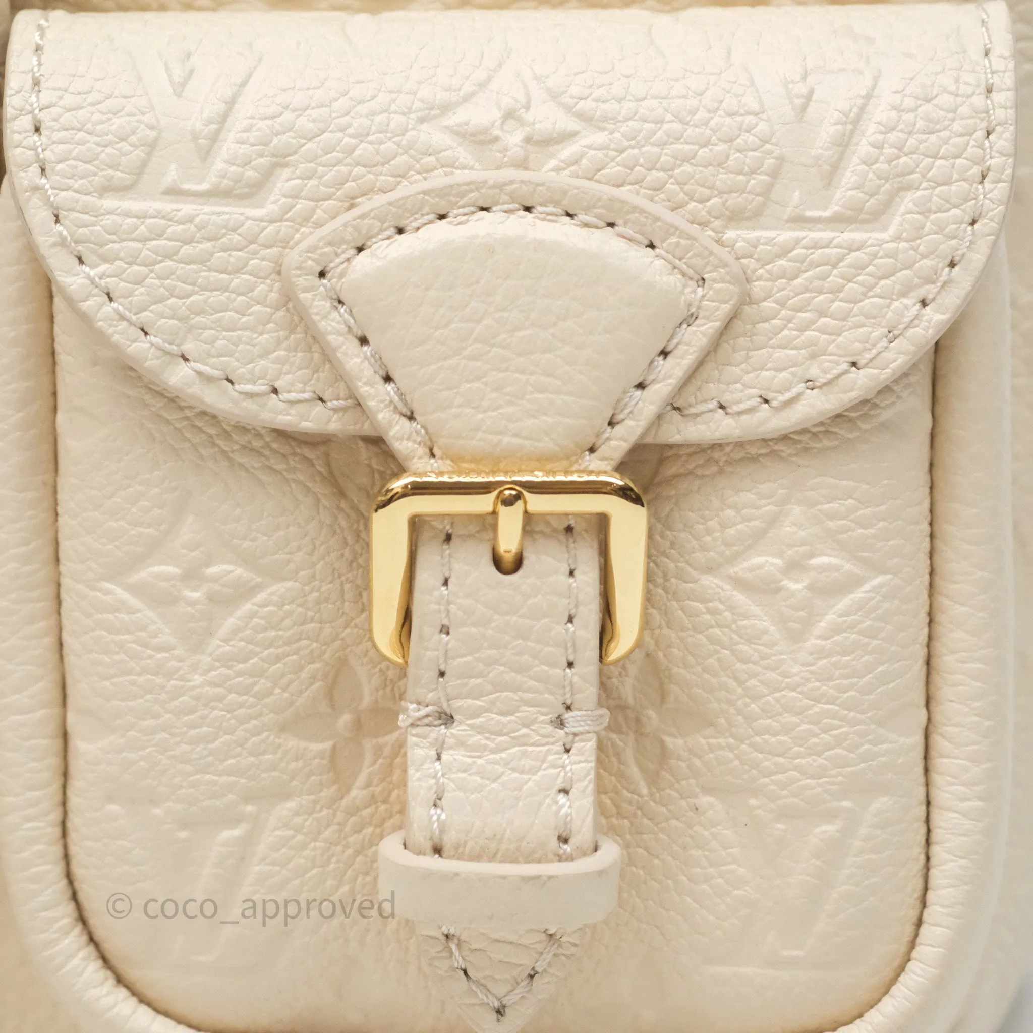 Louis Vuitton Backup Cream Monogram Empreinte Leather