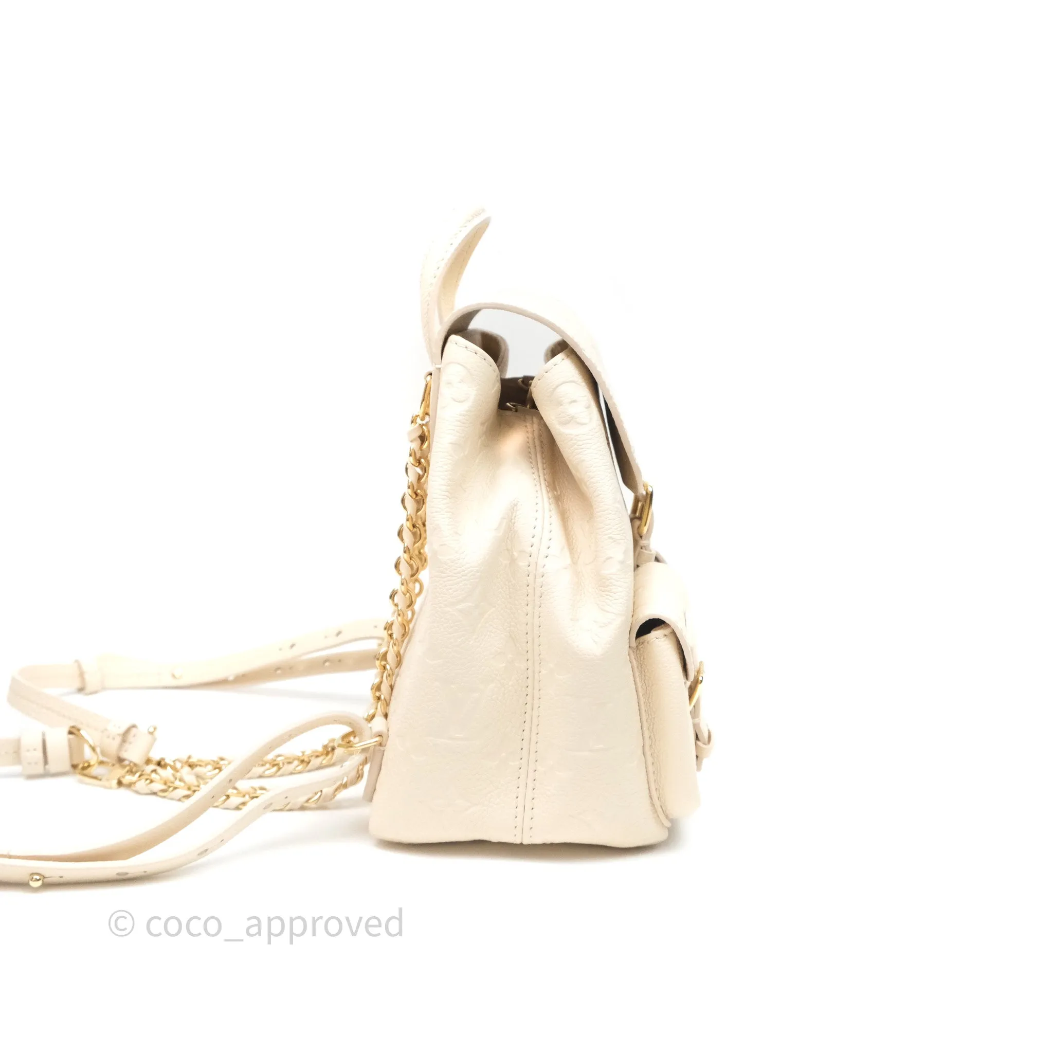 Louis Vuitton Backup Cream Monogram Empreinte Leather