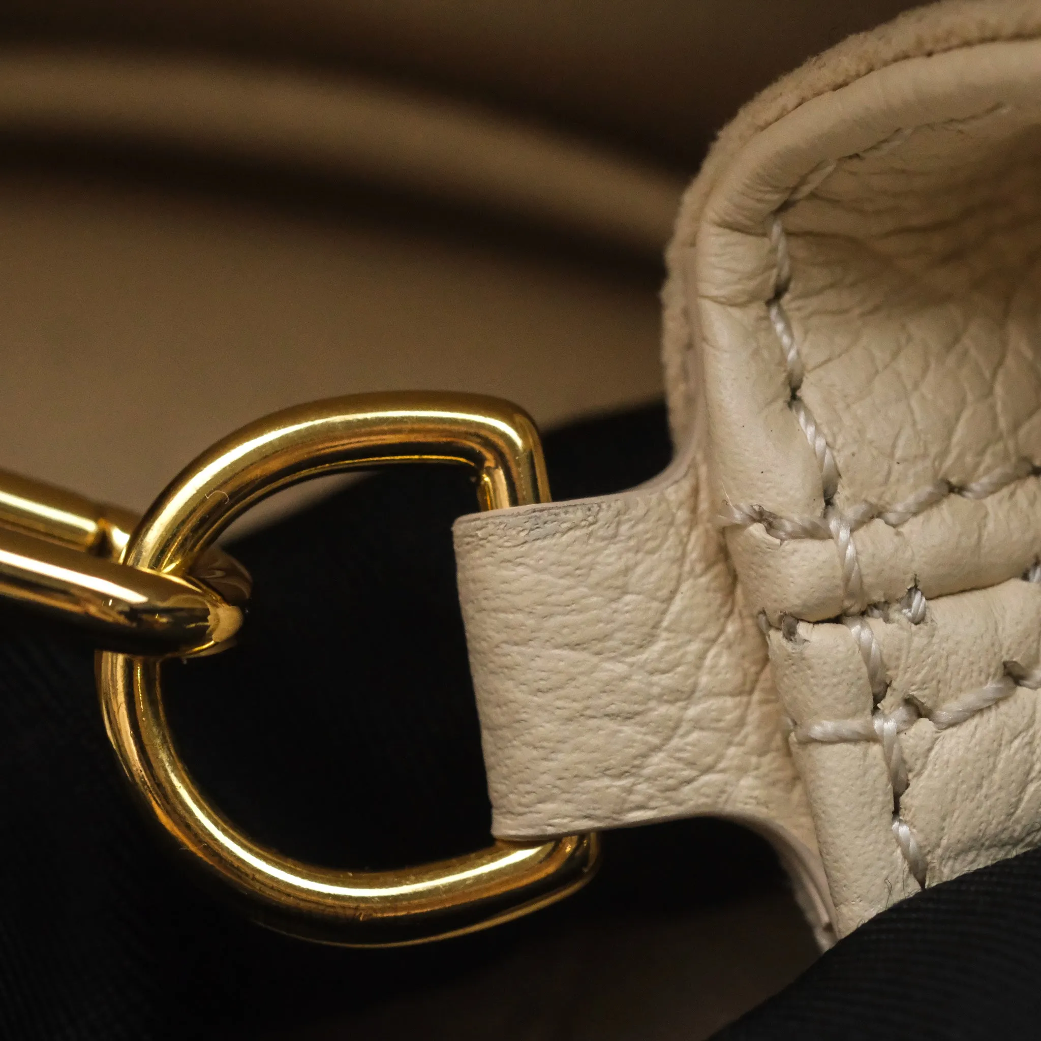 Louis Vuitton Backup Cream Monogram Empreinte Leather