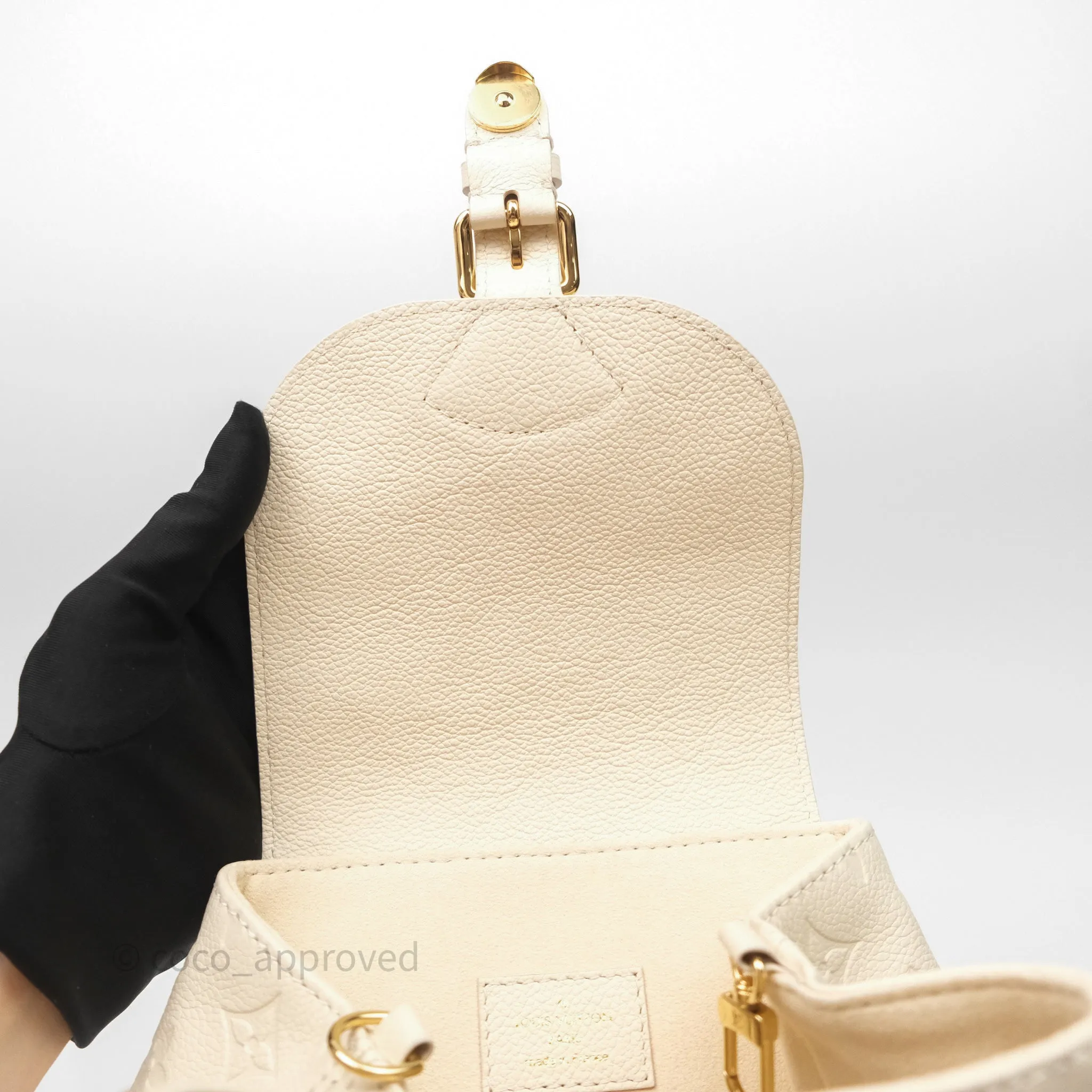 Louis Vuitton Backup Cream Monogram Empreinte Leather