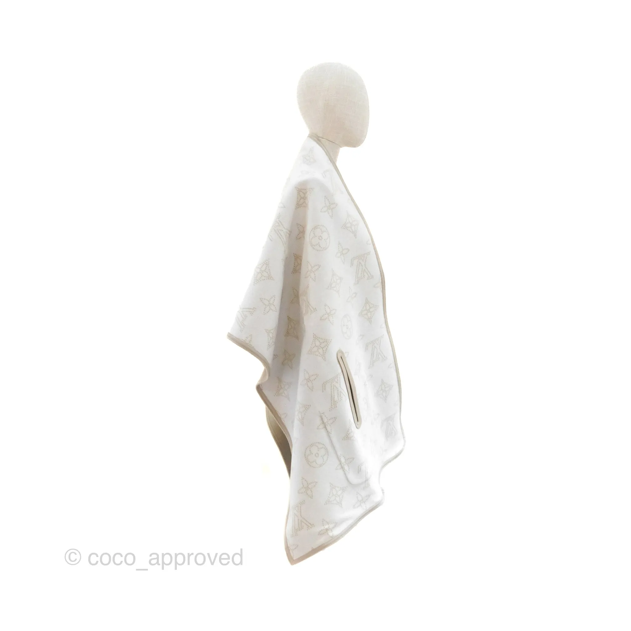 Louis Vuitton Cape Coat Reversible Monogram Beige