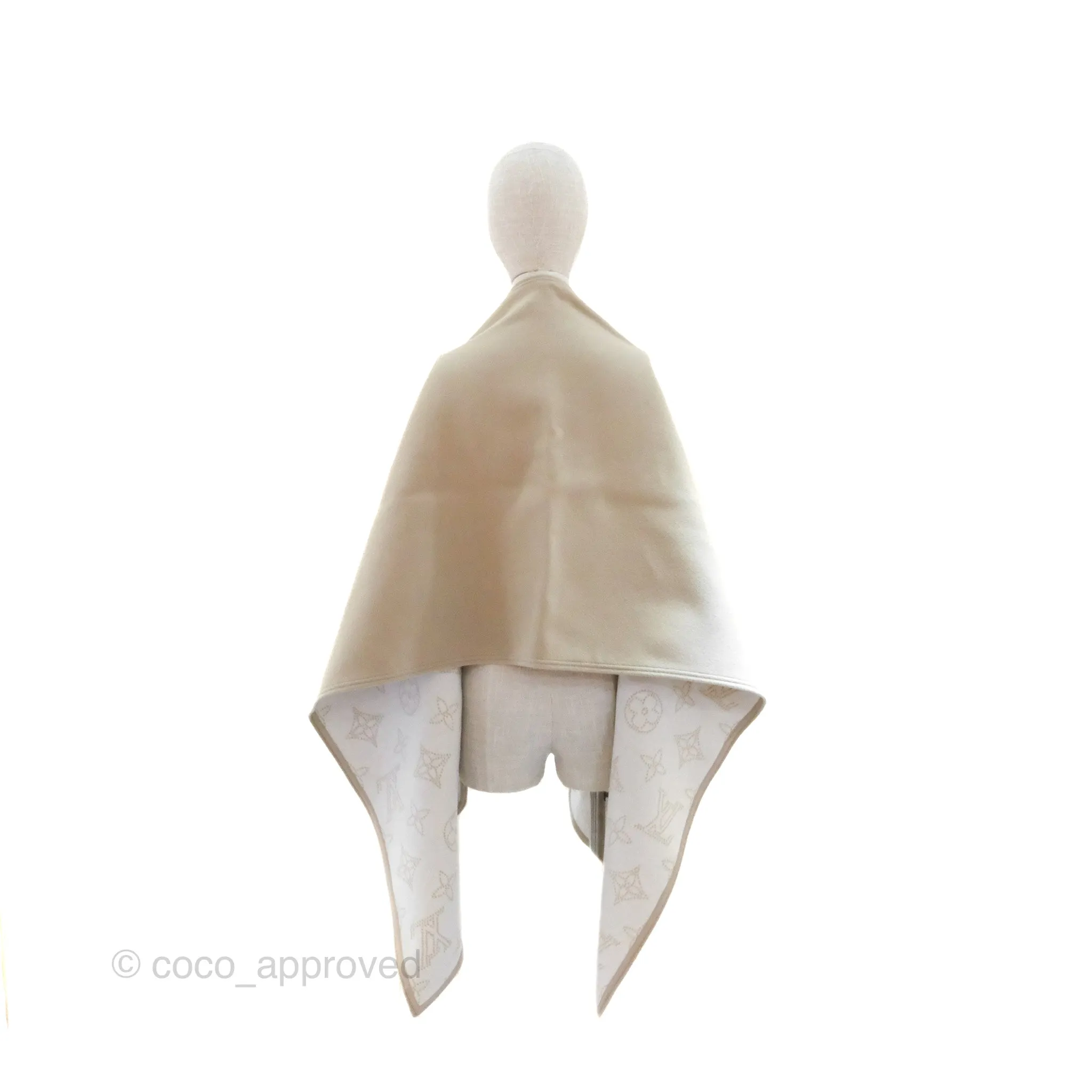 Louis Vuitton Cape Coat Reversible Monogram Beige