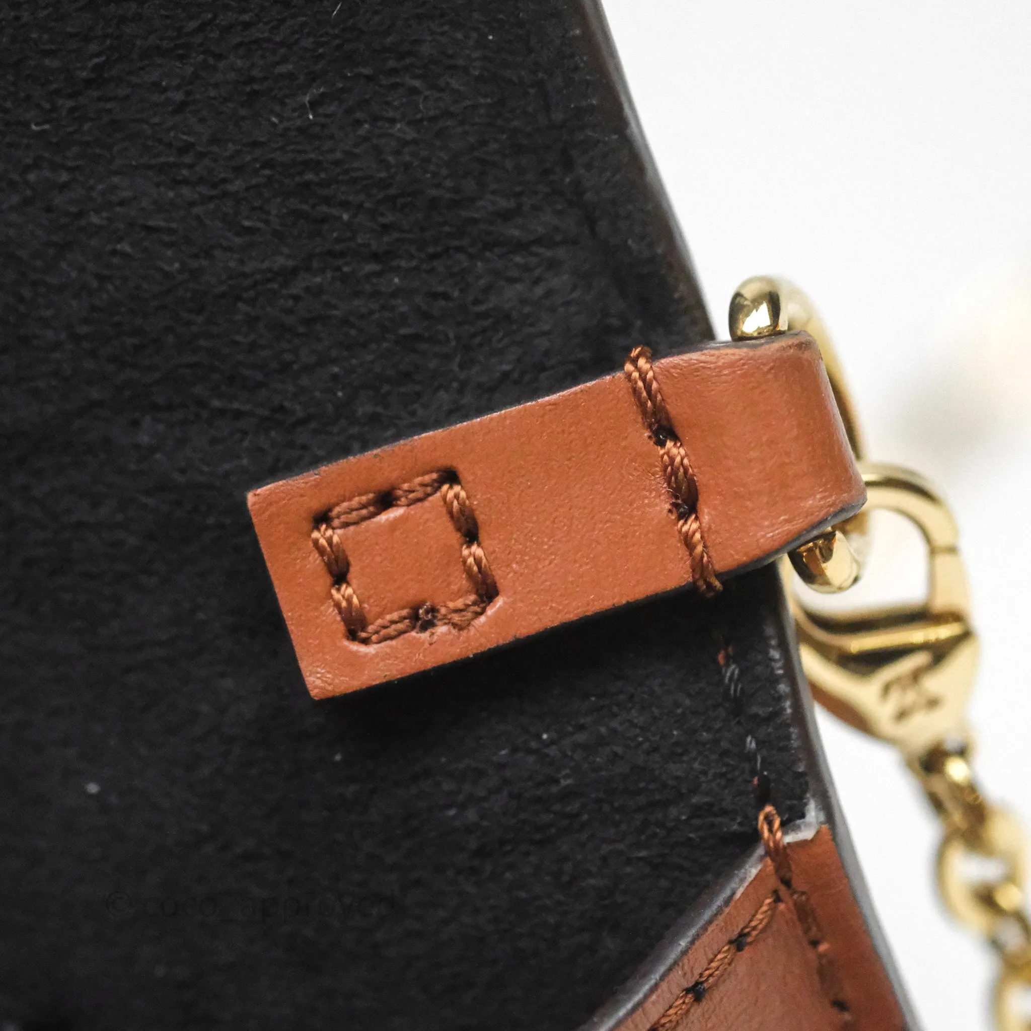 Louis Vuitton Chain Wallet Dauphine Monogram Tan Calfskin