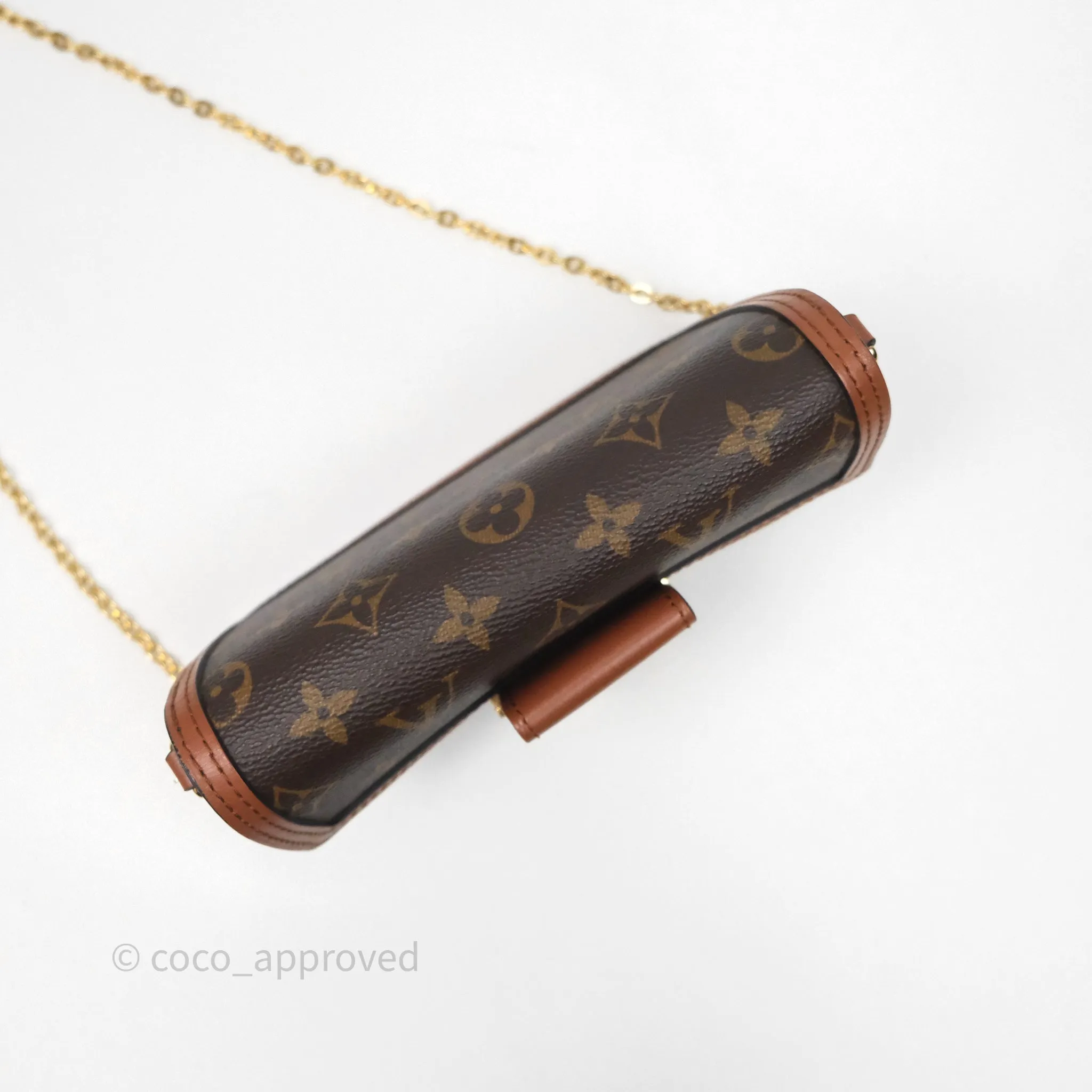 Louis Vuitton Chain Wallet Dauphine Monogram Tan Calfskin