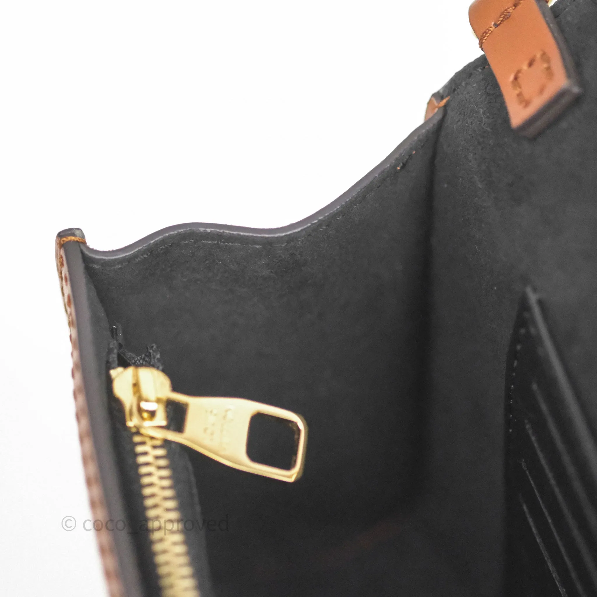 Louis Vuitton Chain Wallet Dauphine Monogram Tan Calfskin