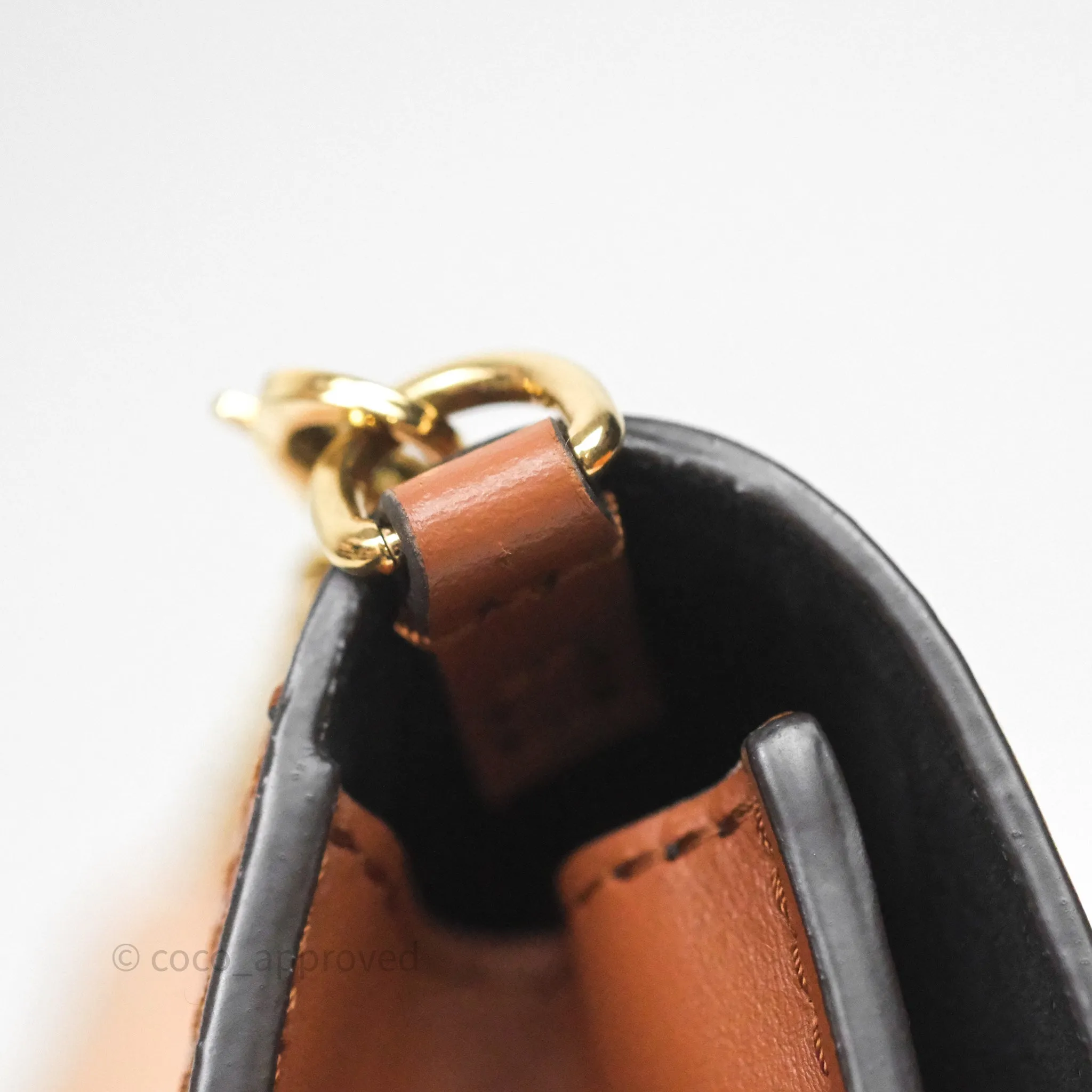 Louis Vuitton Chain Wallet Dauphine Monogram Tan Calfskin