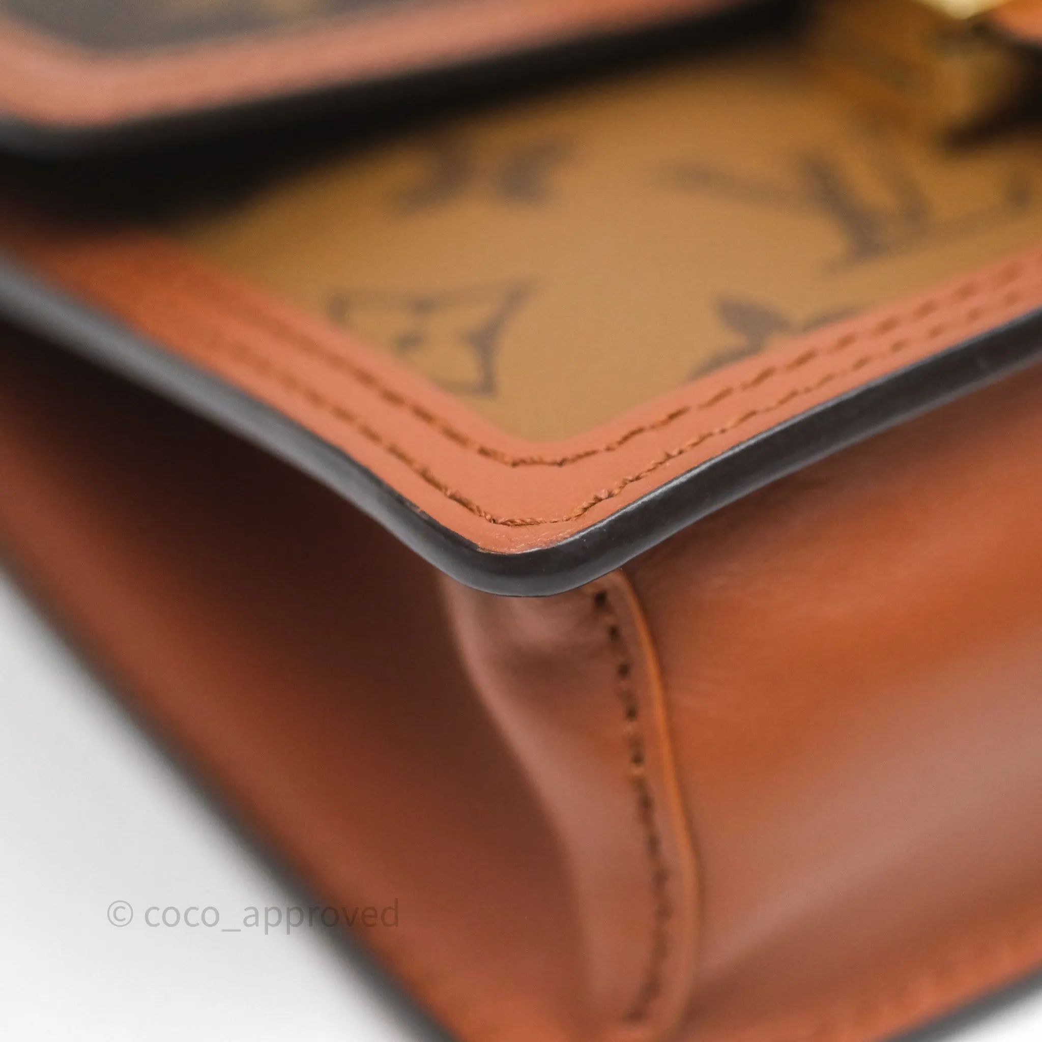 Louis Vuitton Chain Wallet Dauphine Monogram Tan Calfskin