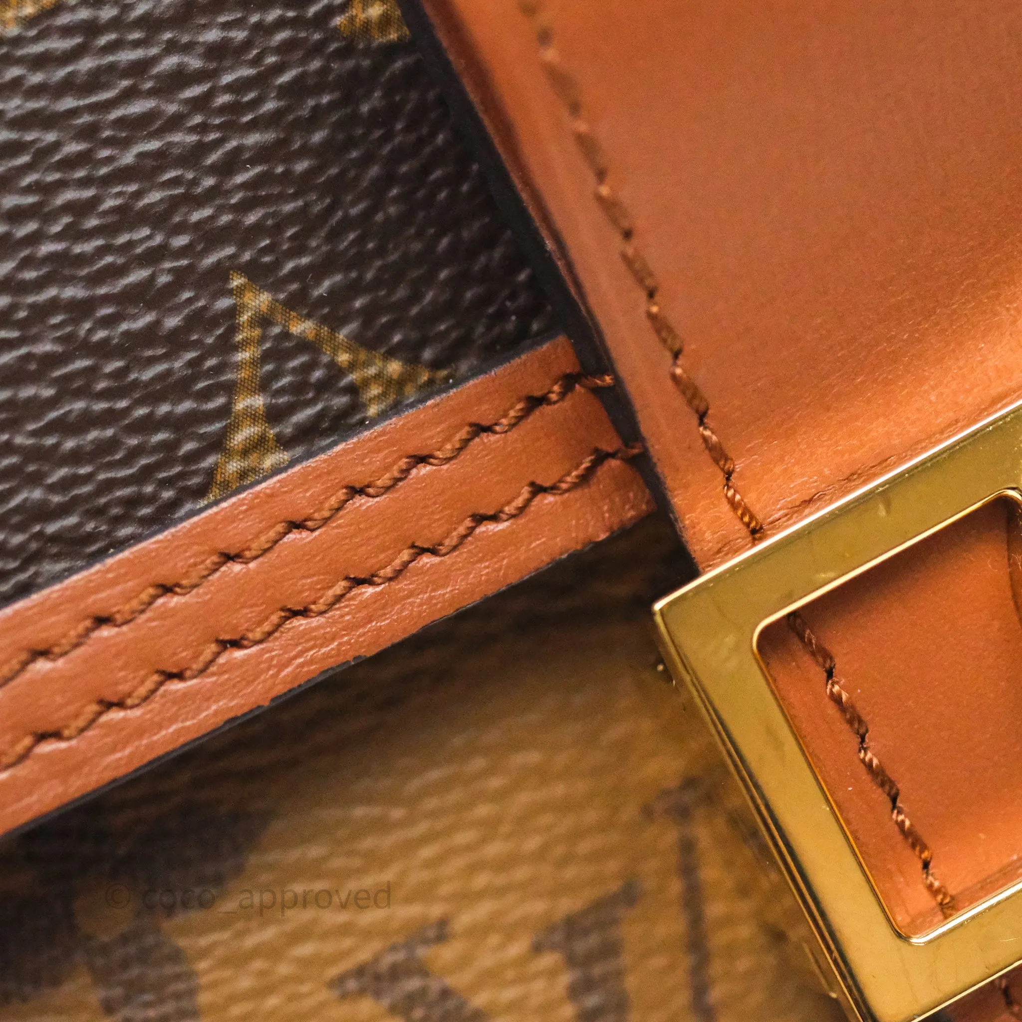 Louis Vuitton Chain Wallet Dauphine Monogram Tan Calfskin