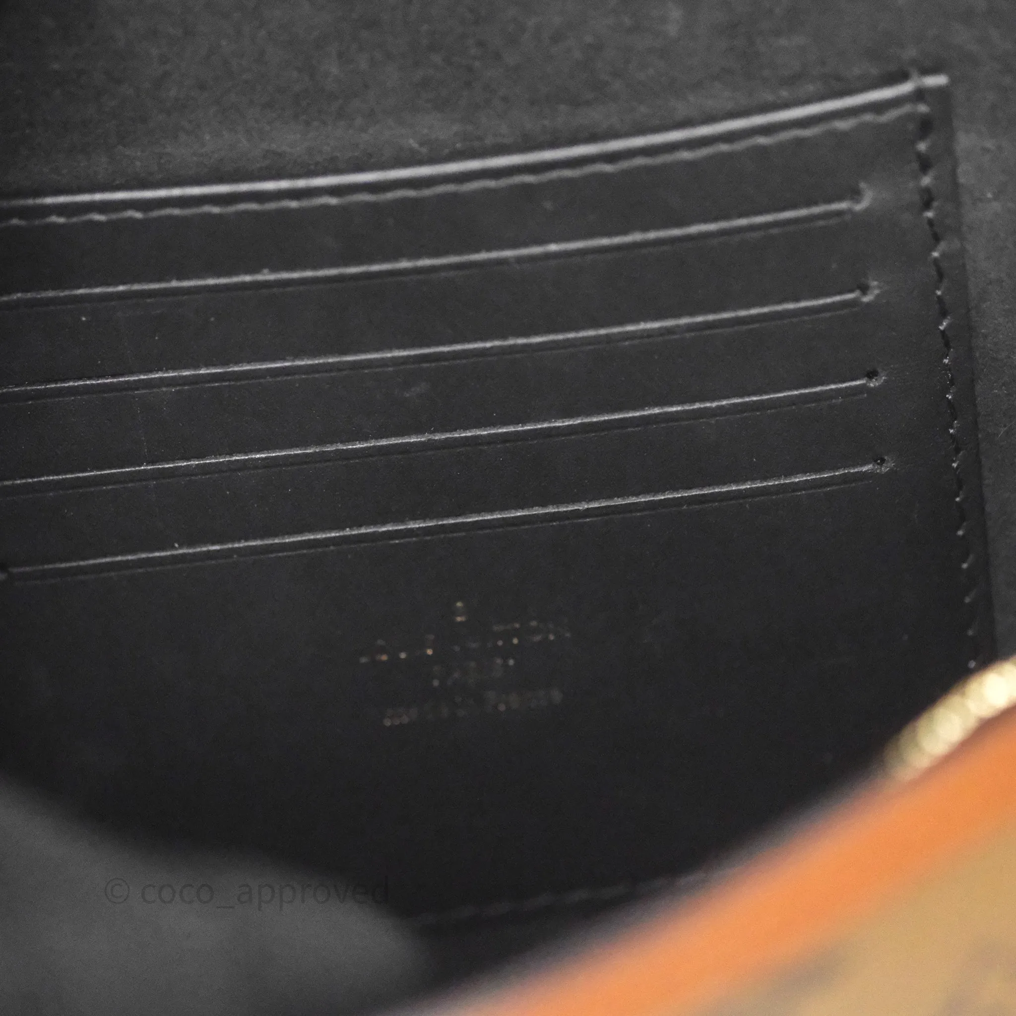 Louis Vuitton Chain Wallet Dauphine Monogram Tan Calfskin