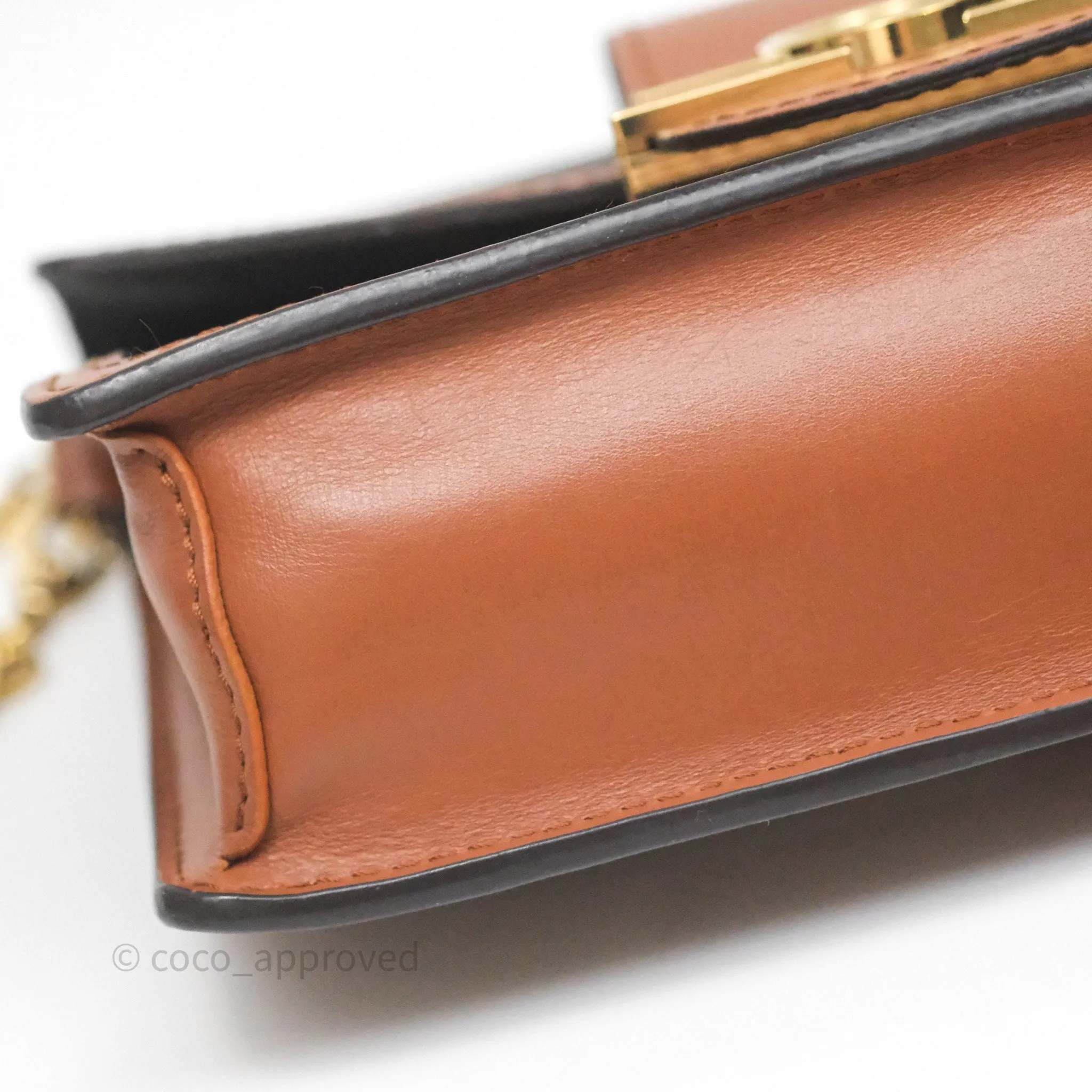 Louis Vuitton Chain Wallet Dauphine Monogram Tan Calfskin
