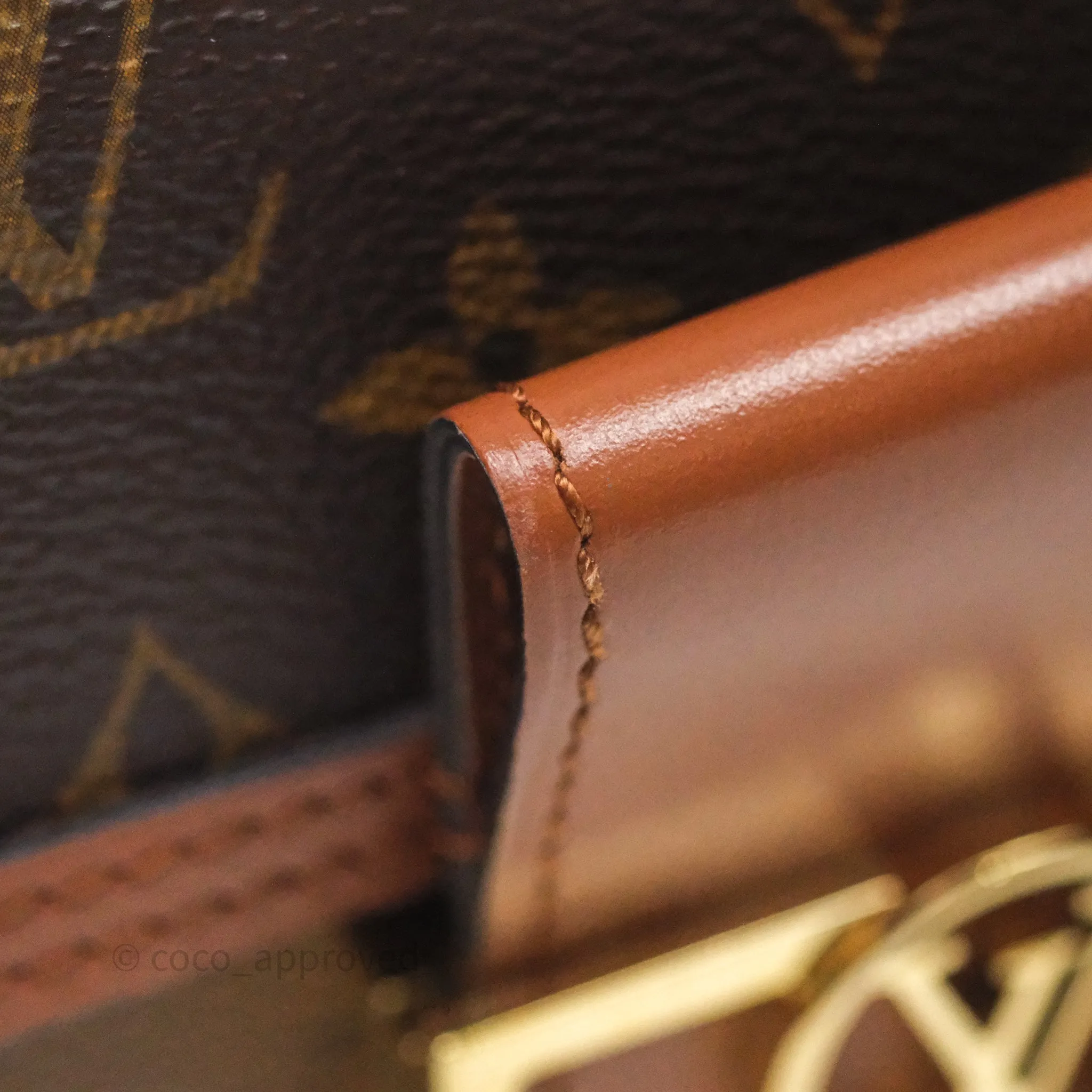 Louis Vuitton Chain Wallet Dauphine Monogram Tan Calfskin