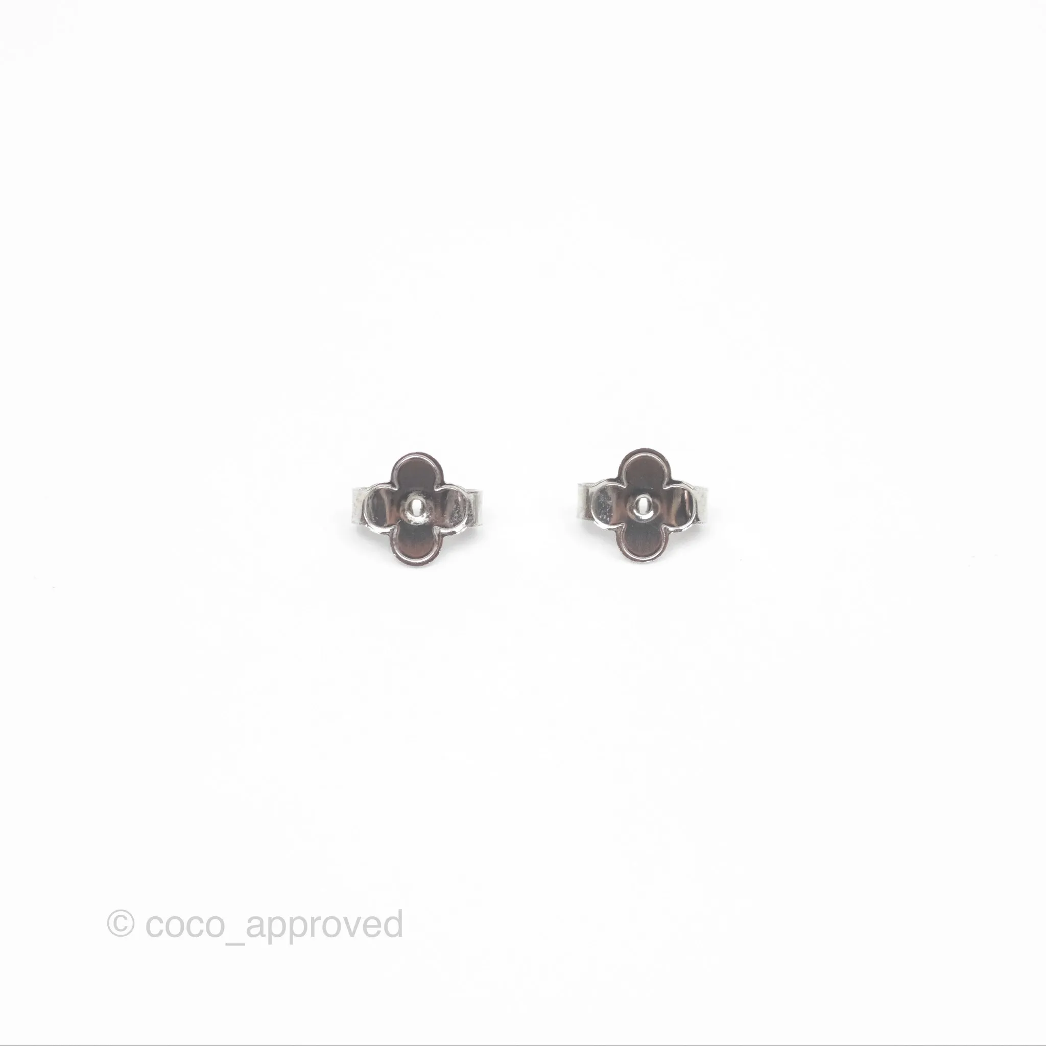Louis Vuitton Crystal Iconic Earrings Silver Tone