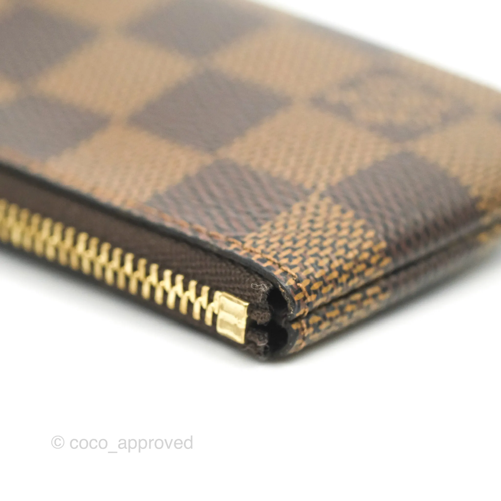 Louis Vuitton Damier Canvas Key Pouch Gold Hardware
