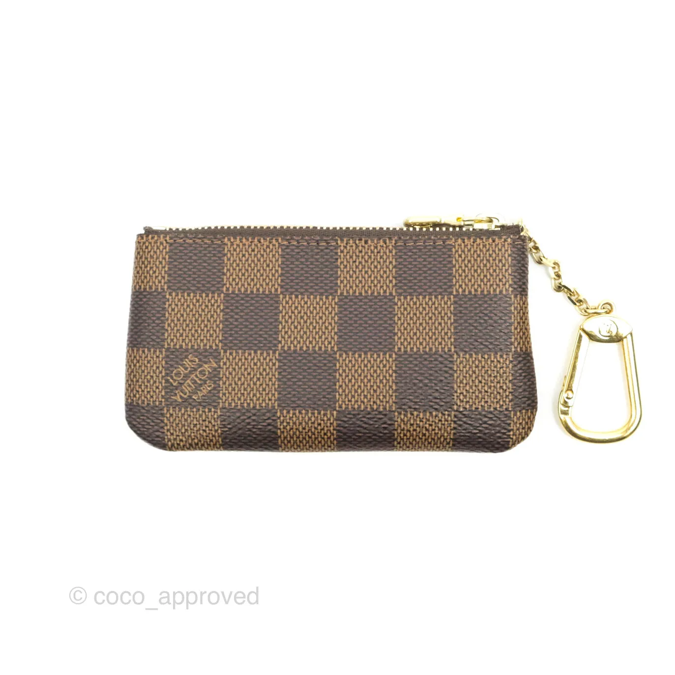 Louis Vuitton Damier Canvas Key Pouch Gold Hardware