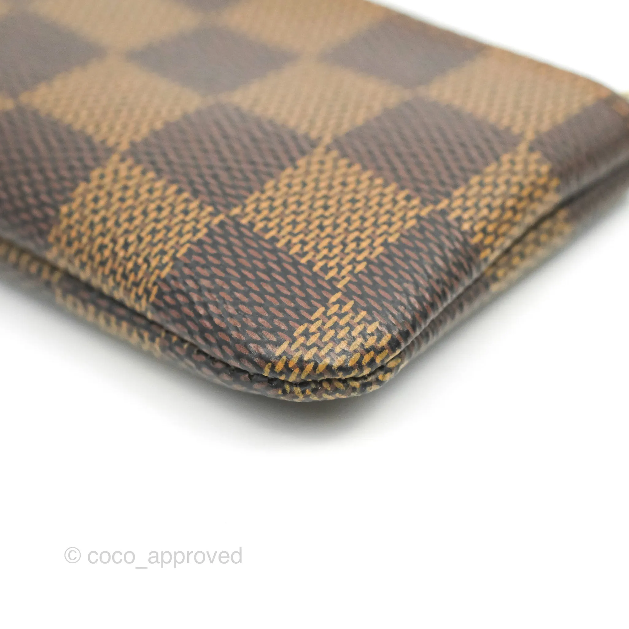 Louis Vuitton Damier Canvas Key Pouch Gold Hardware