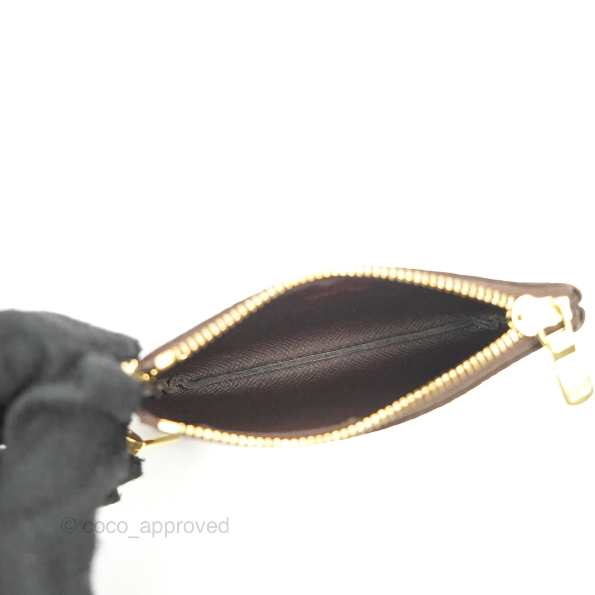 Louis Vuitton Damier Canvas Key Pouch Gold Hardware