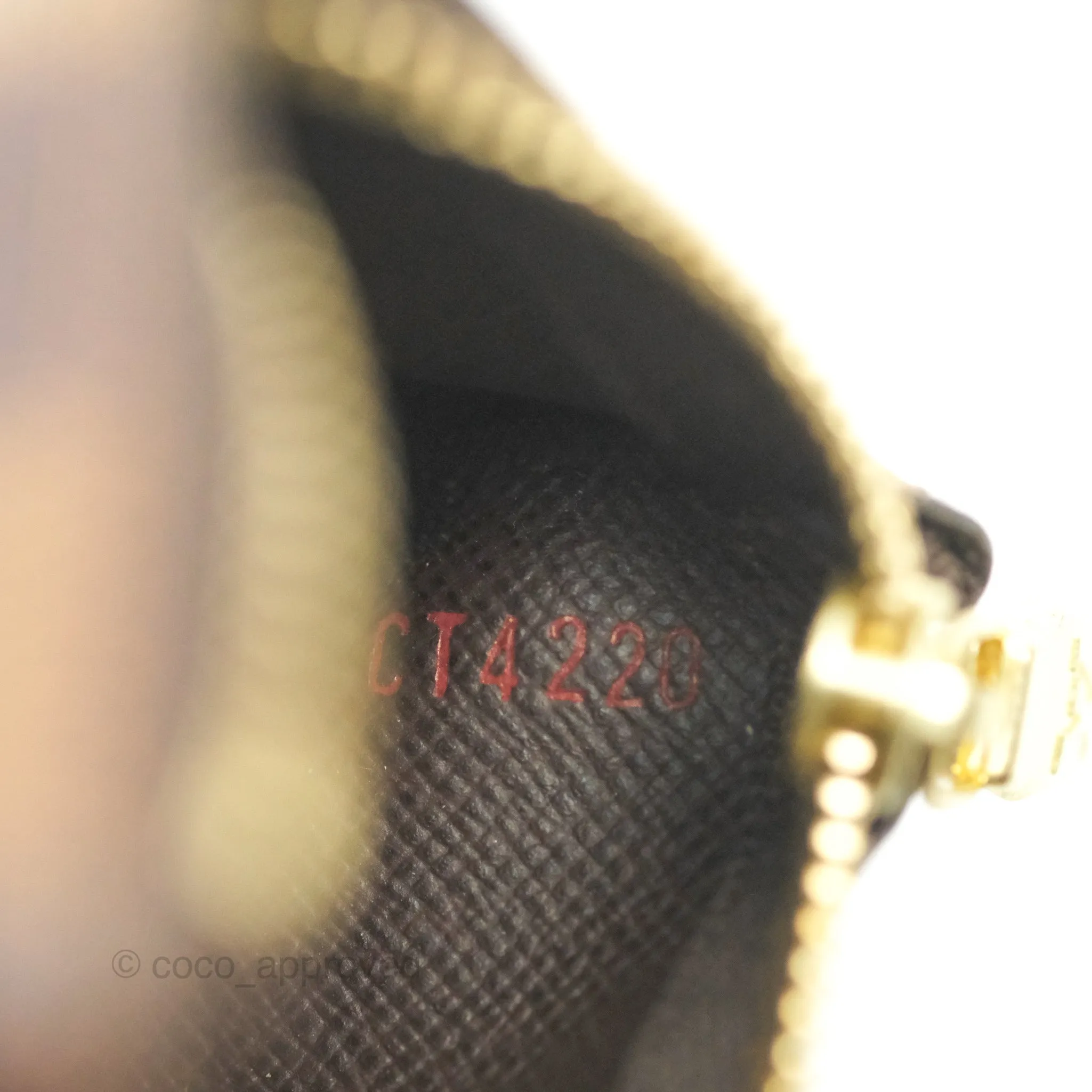 Louis Vuitton Damier Canvas Key Pouch Gold Hardware