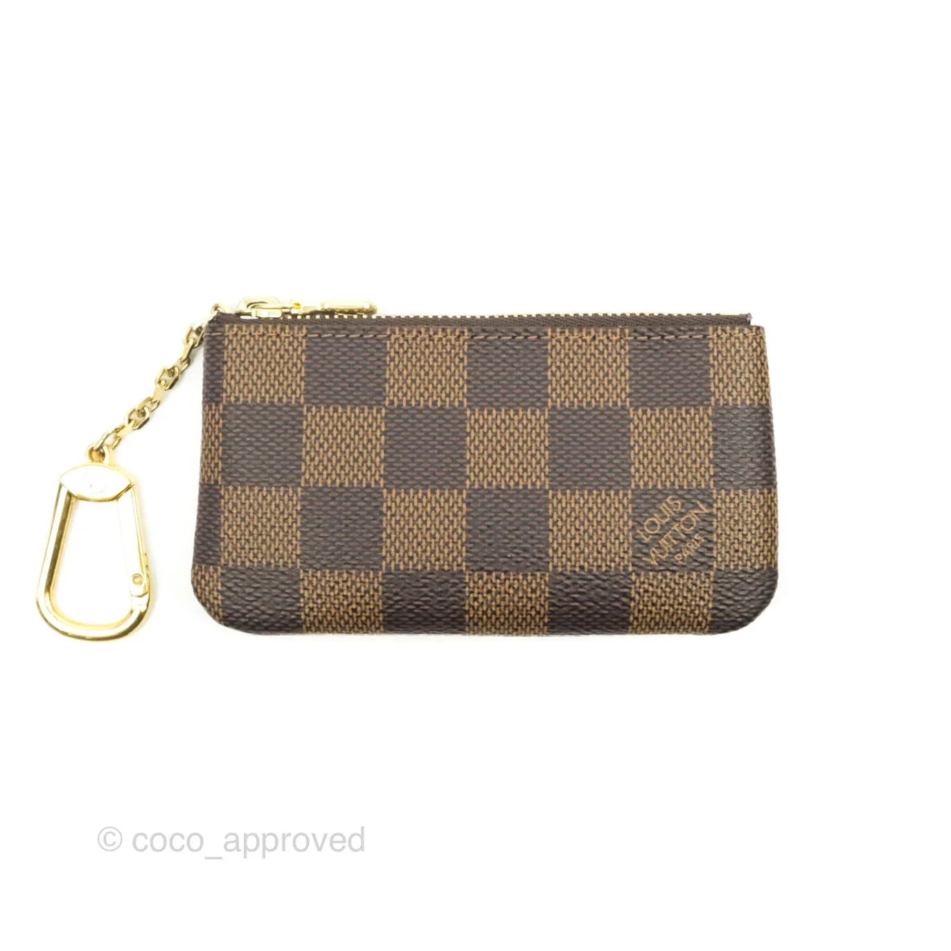 Louis Vuitton Damier Canvas Key Pouch Gold Hardware