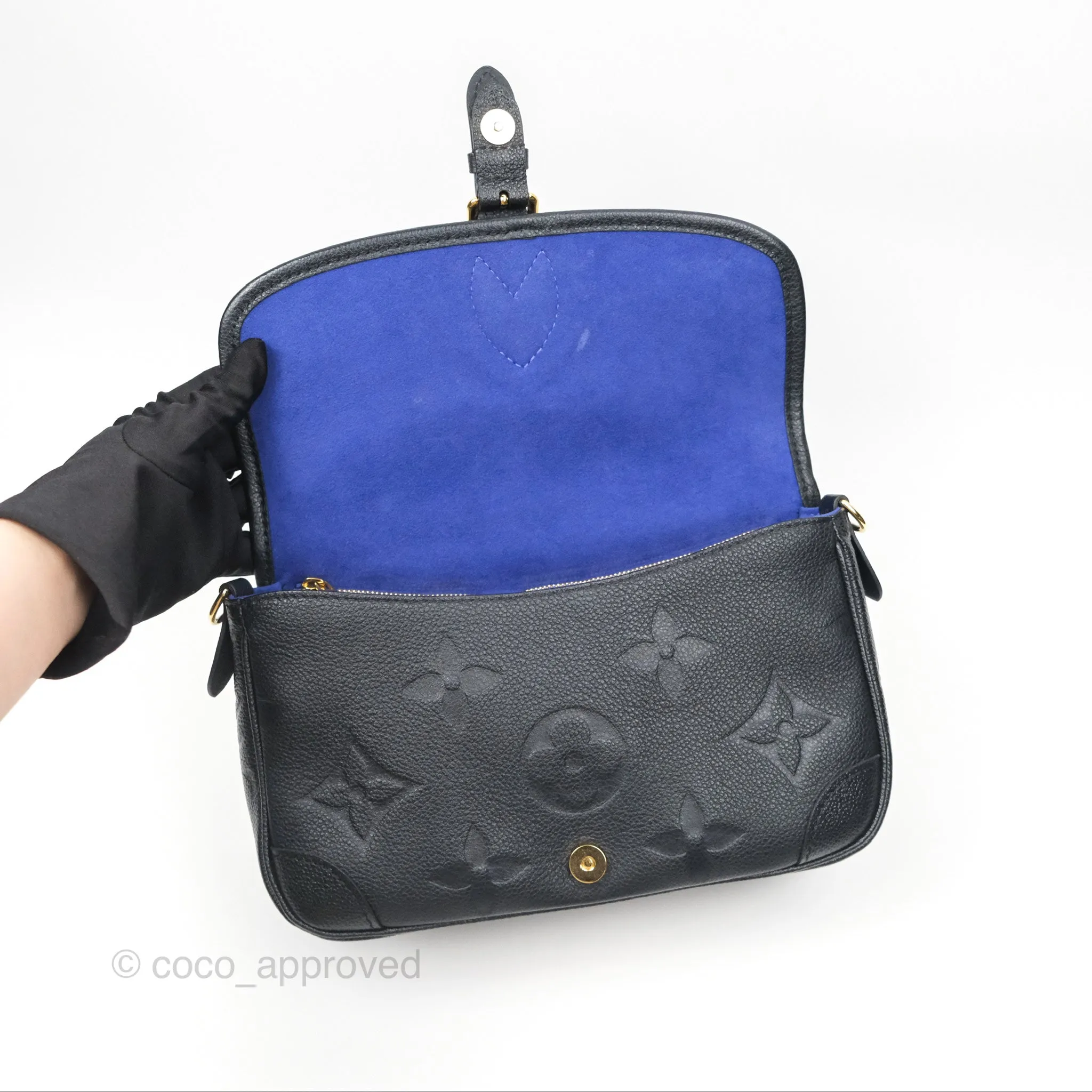 Louis Vuitton Diane Black Monogram Empreinte Leather