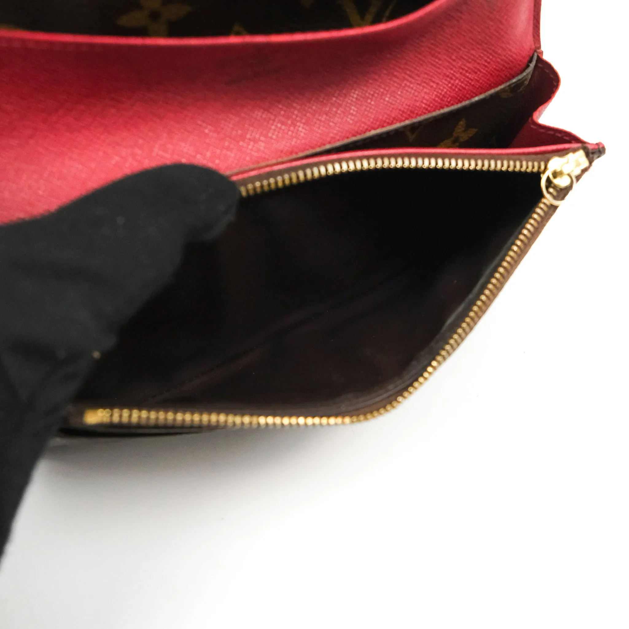 Louis Vuitton Emilie Wallet Monogram Red