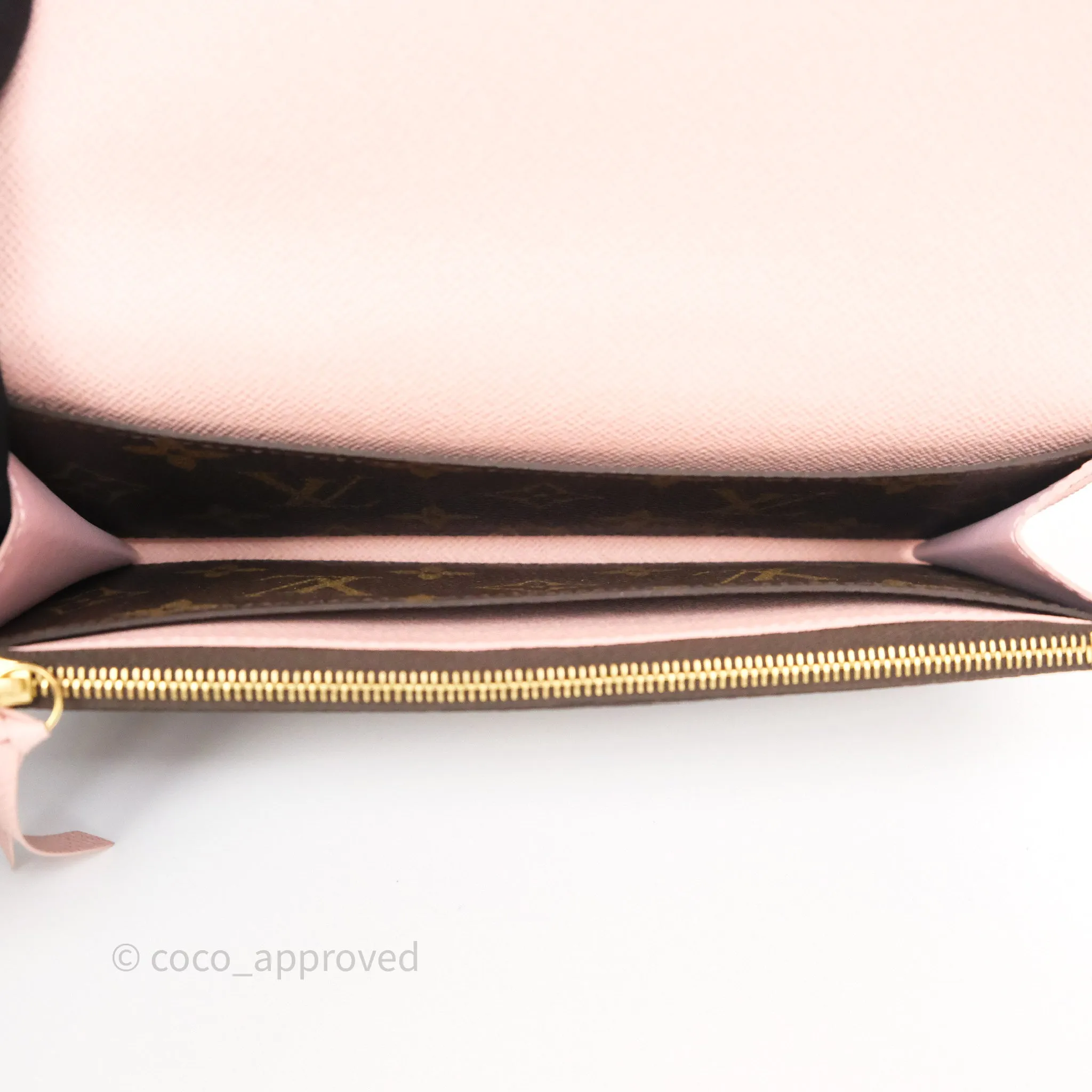 Louis Vuitton Emilie Wallet Monogram Rose Ballerine