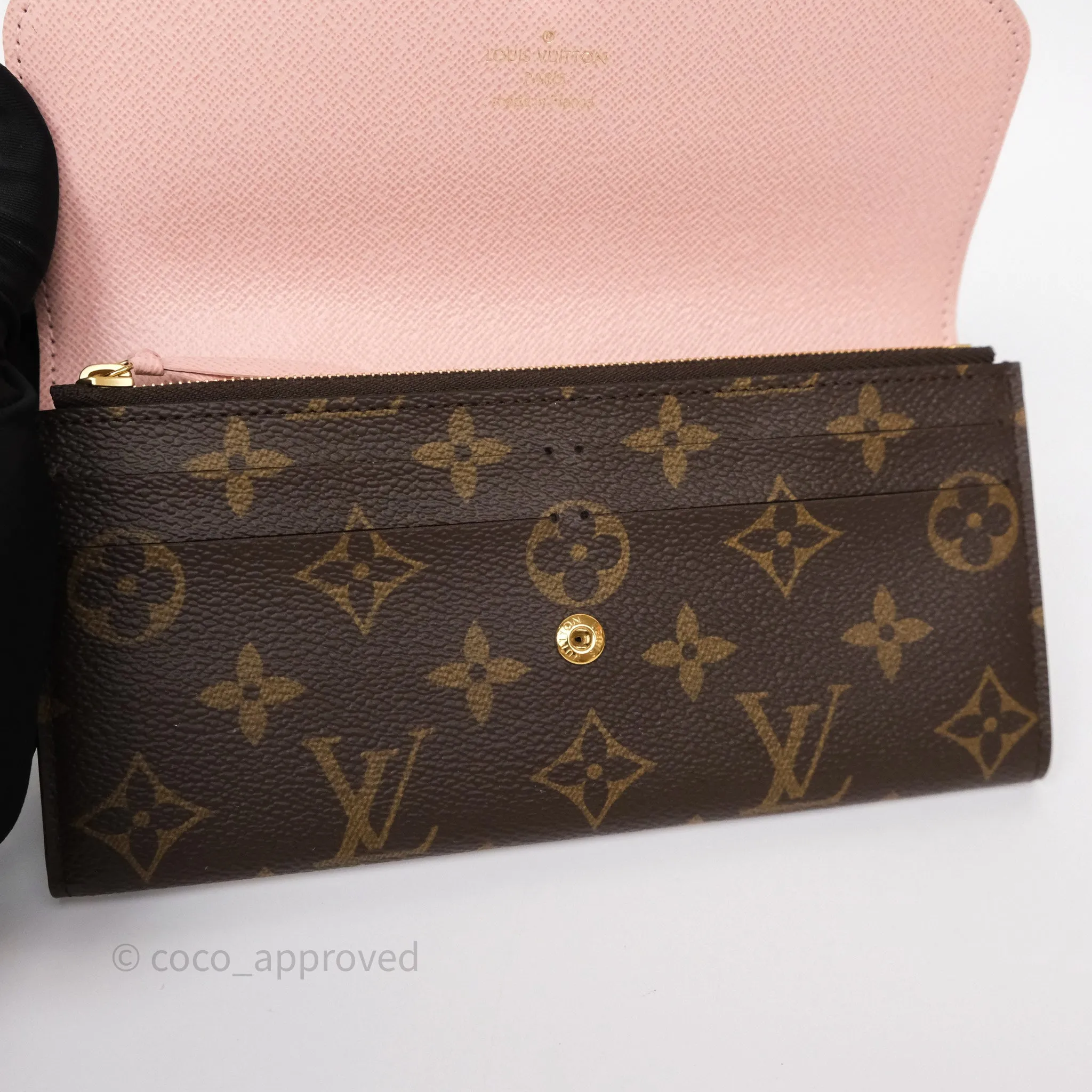 Louis Vuitton Emilie Wallet Monogram Rose Ballerine