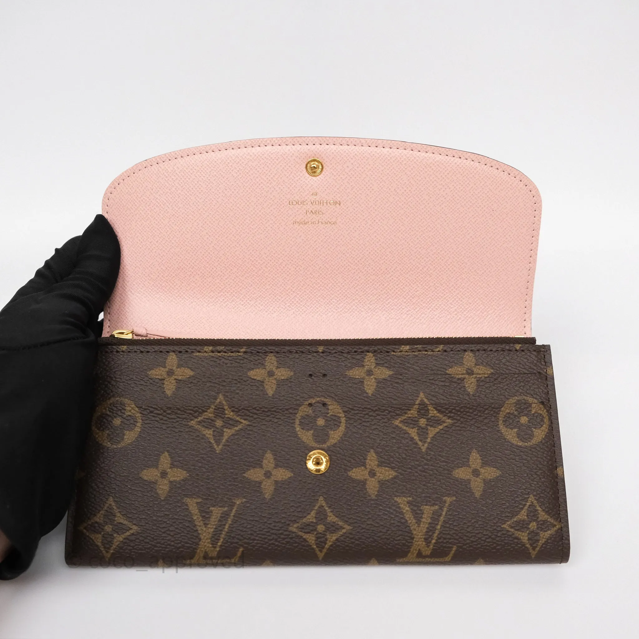 Louis Vuitton Emilie Wallet Monogram Rose Ballerine