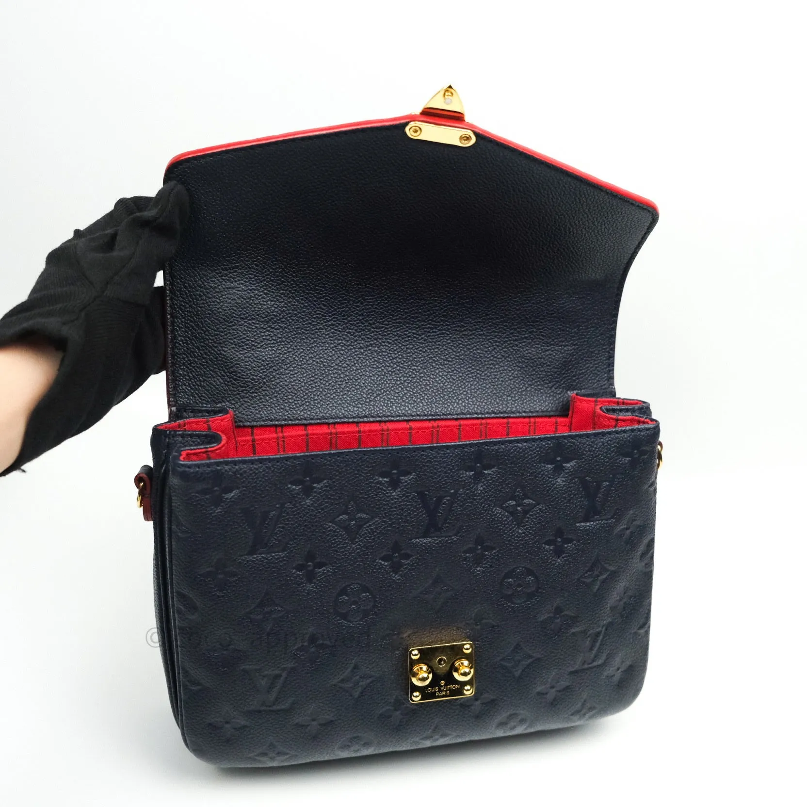 Louis Vuitton Empreinte Pochette Metis Marine Rouge