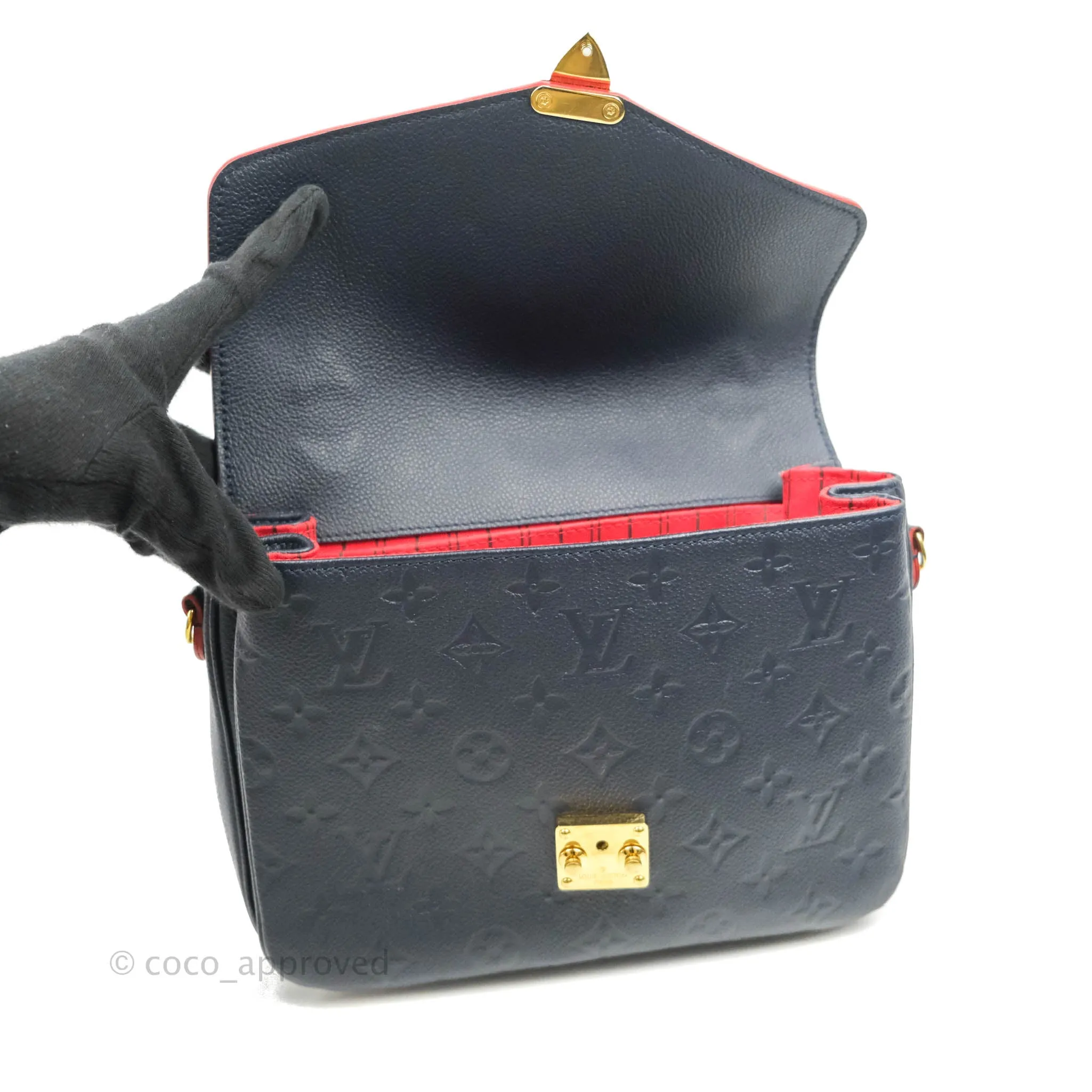 Louis Vuitton Empreinte Pochette Metis Marine Rouge