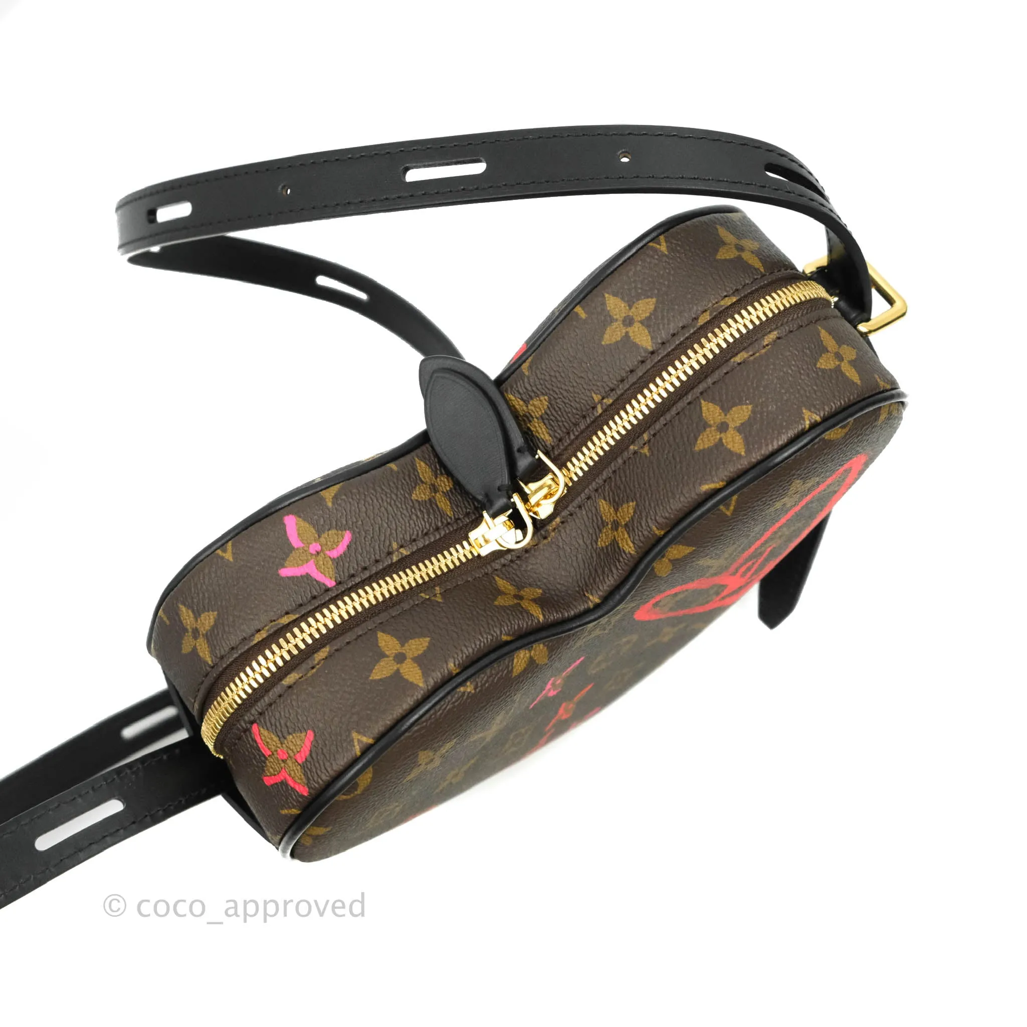 Louis Vuitton Fall In Love Sac Cur Crossbody Black Monogram Canvas Limited Edition