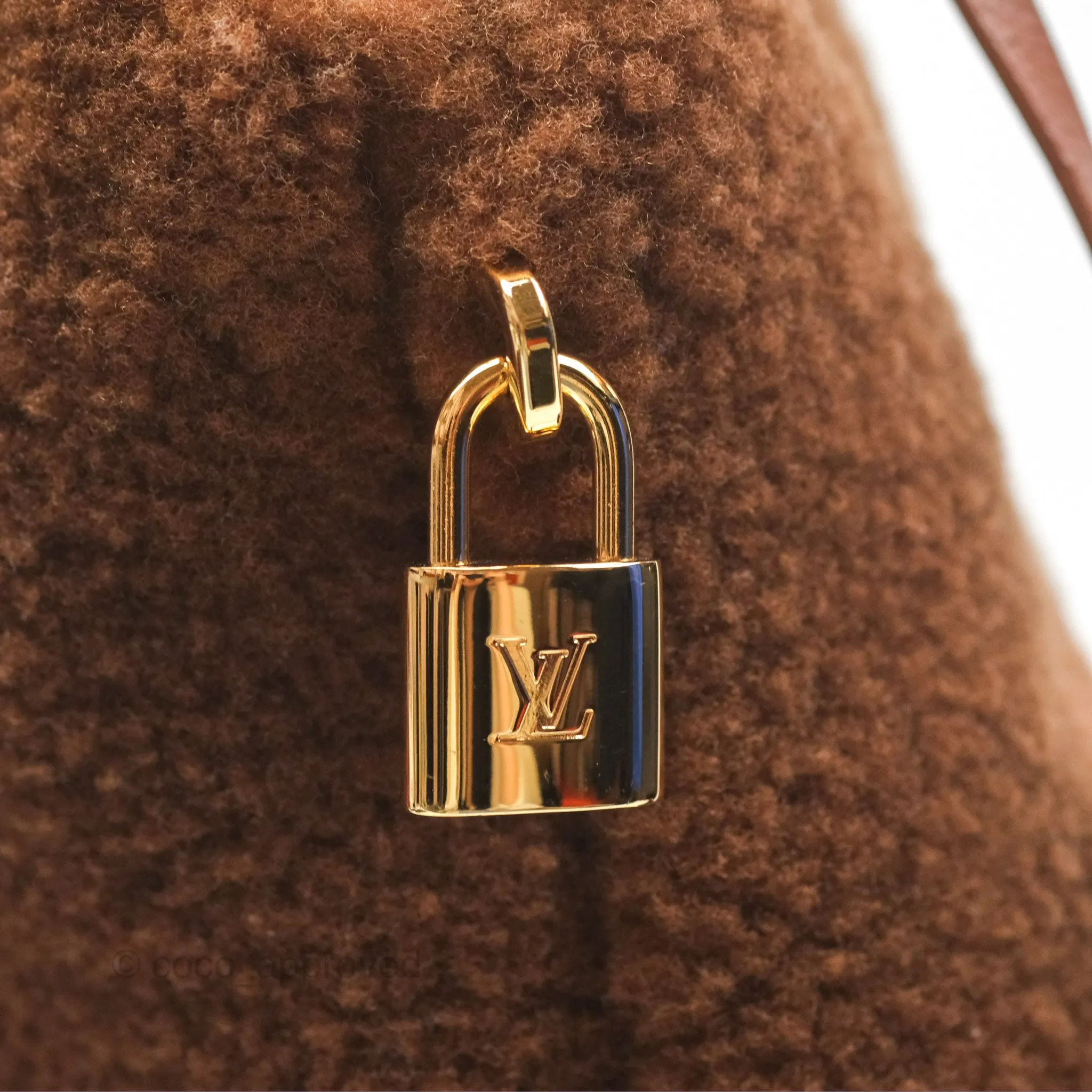 Louis Vuitton Lockit Shearling Pulsion Brown