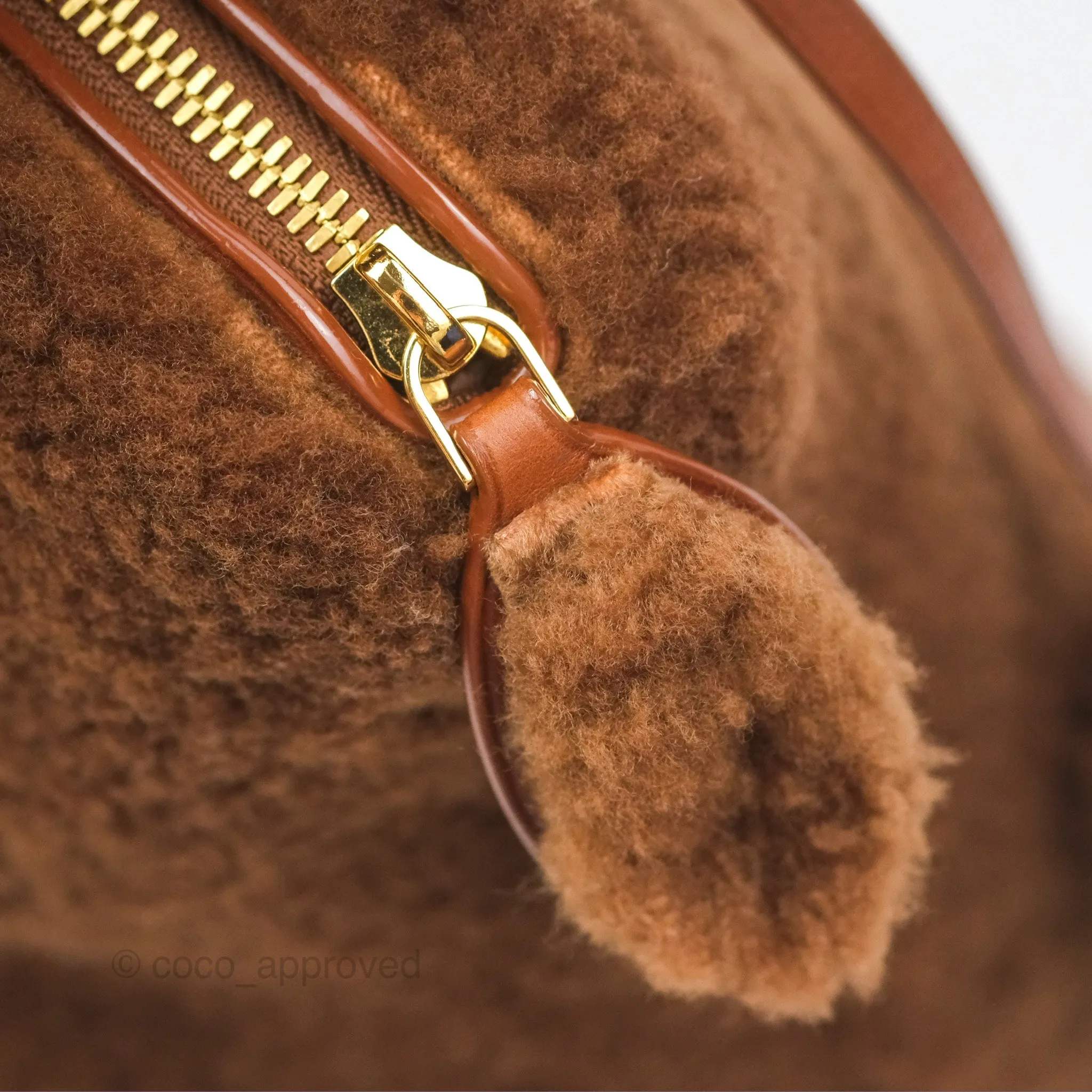 Louis Vuitton Lockit Shearling Pulsion Brown