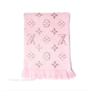 Louis Vuitton Logomania Scarf Pink Wool Silk