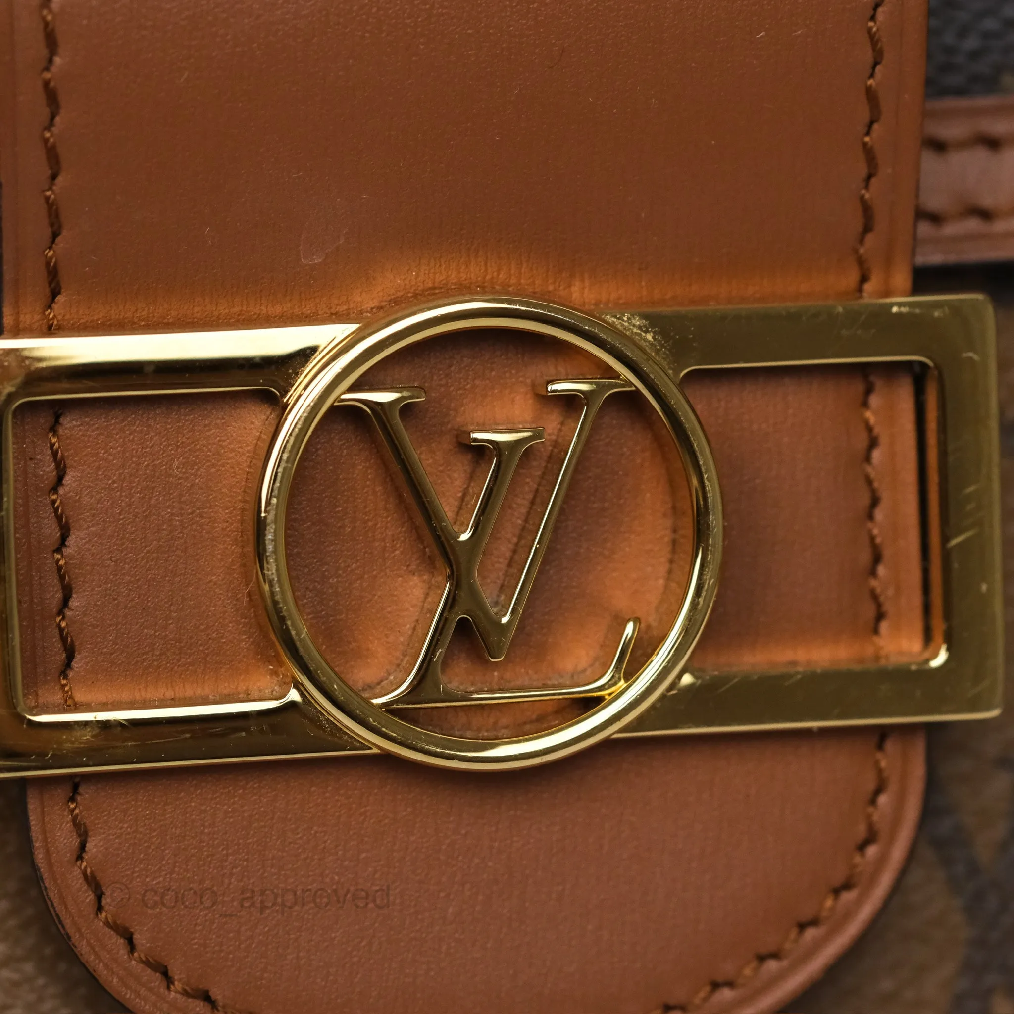 Louis Vuitton Mini Dauphine Monogram Tan Calfskin