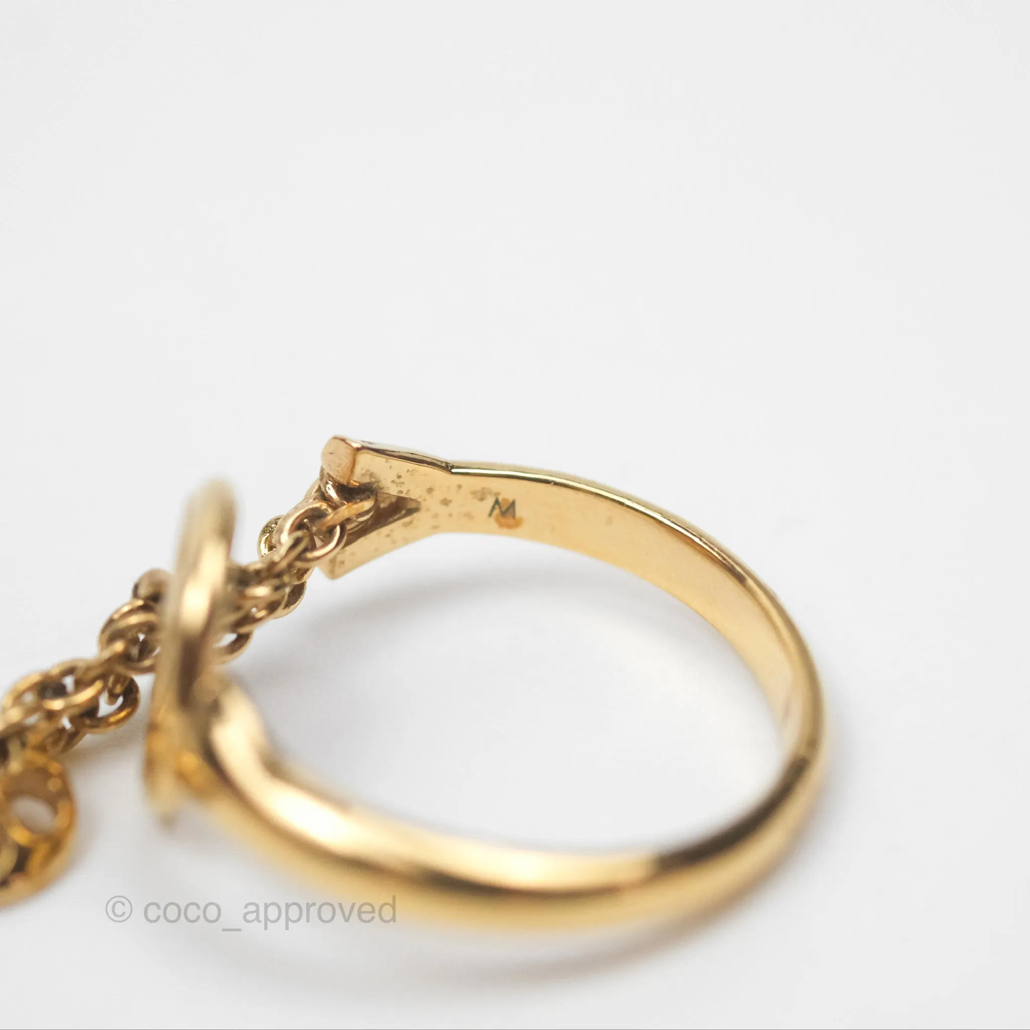 Louis Vuitton My Blooming Strass Ring Gold Tone